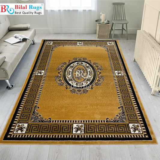 Versace polypropylene Rug,back woven(Article-75-Beige)
Size : 6.6 ft width x 9.6 ft length (200cm x 290cm)