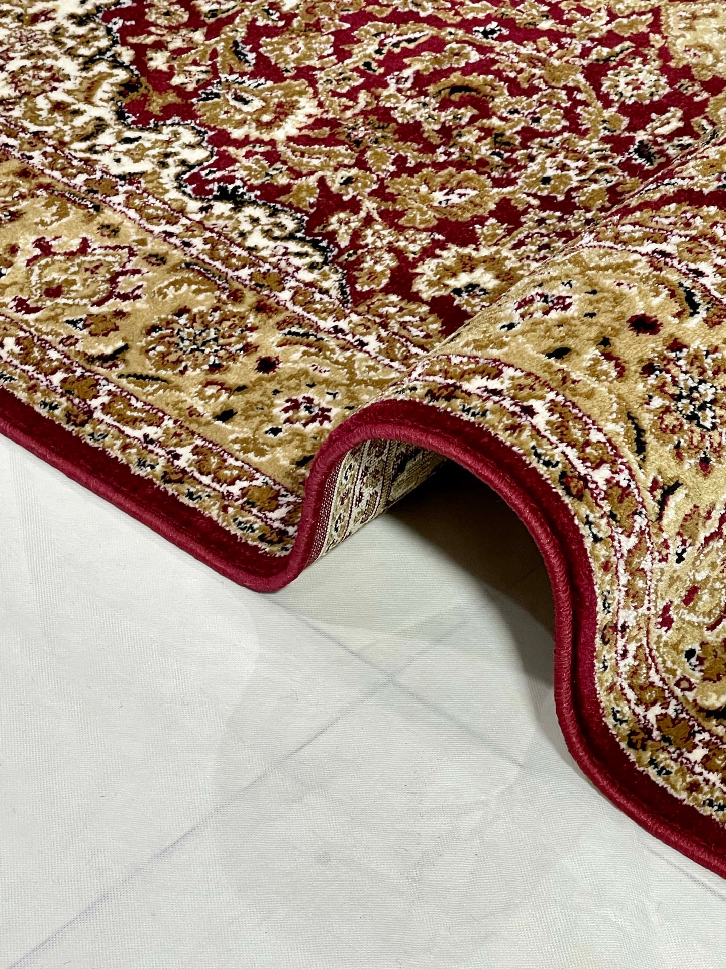 Persian polypropylene Rug,back woven (Article-01-Red)