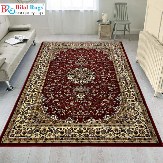 Persian Polypropylene Rug,back woven(Article-19-Red)