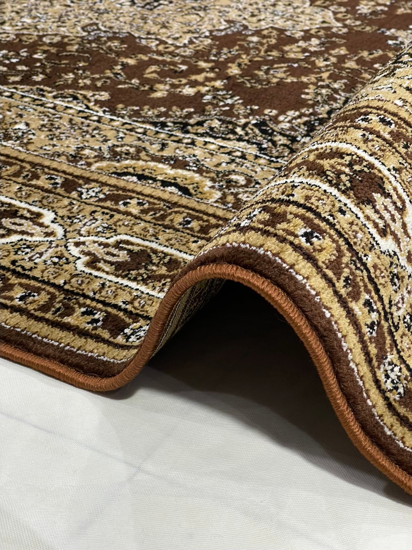 Persian Polypropylene Rug,back woven(Article-99-Brown)
