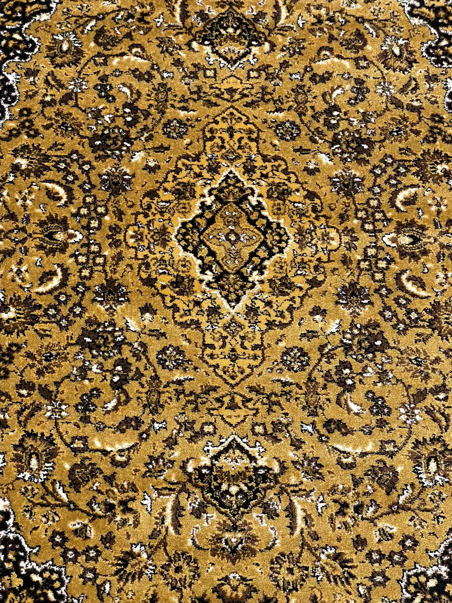 Persian polypropylene Rug,back woven(Article-01-Gold)
Size : 5ft width x 7.3ft length (150cm x 220cm)