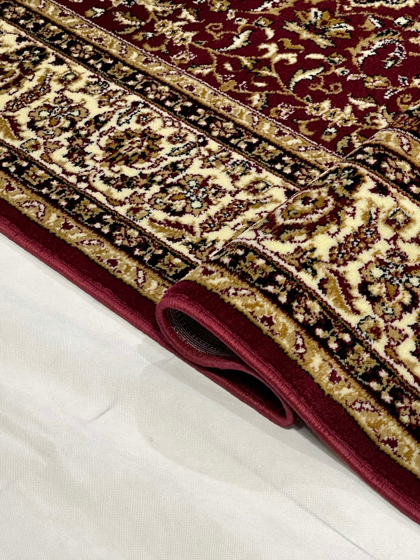 Persian polypropylene Rug,back woven(Article-20-Red)