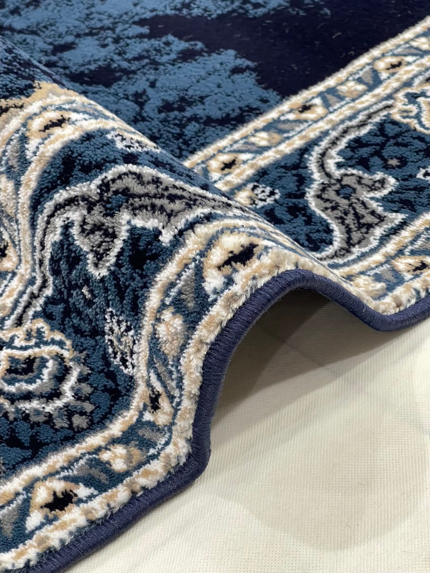 Persian Polypropylene Rug,back woven(Article-22-Blue)