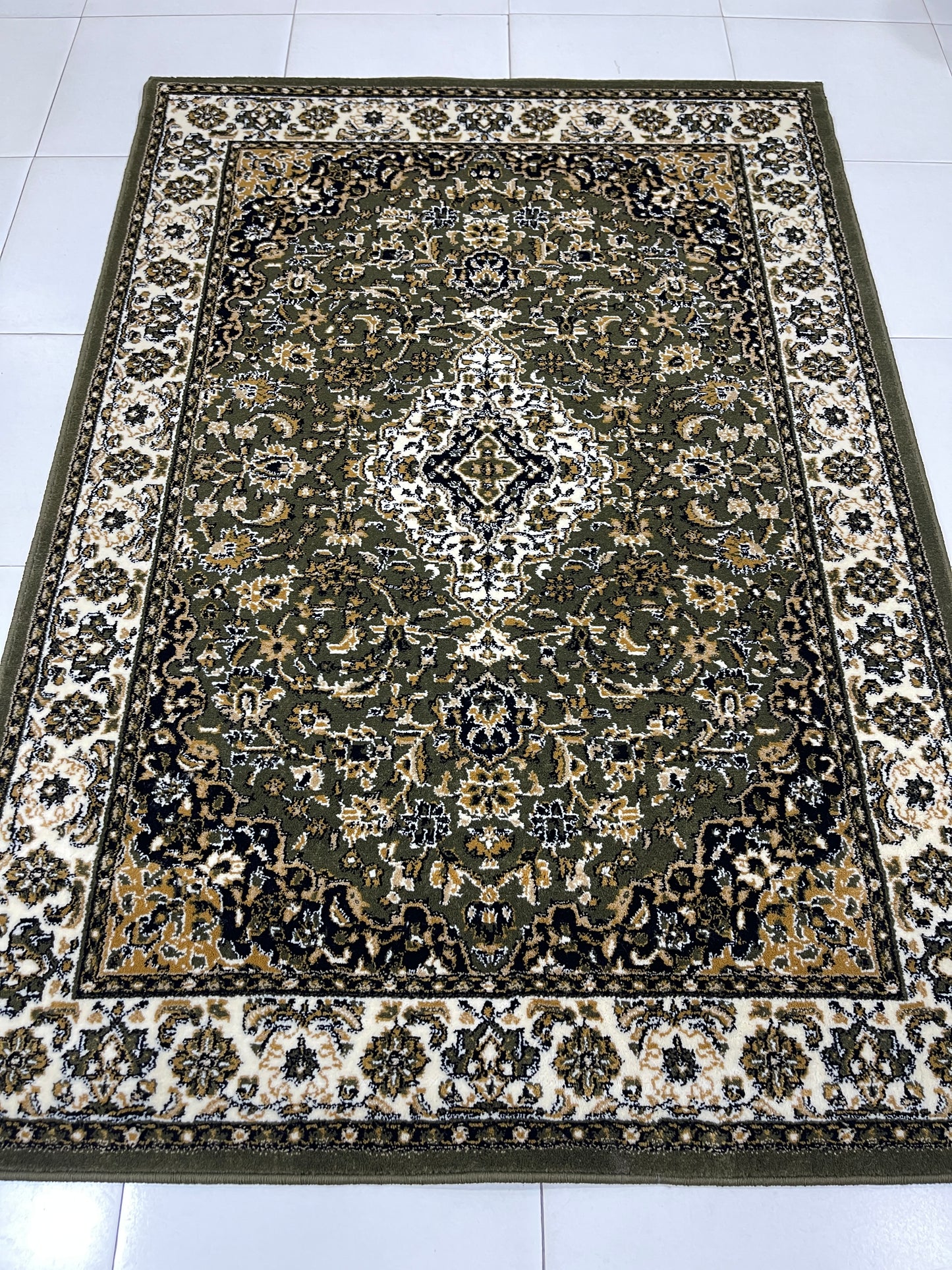 Persian polypropylene Rug,back woven(Article-01-Green)