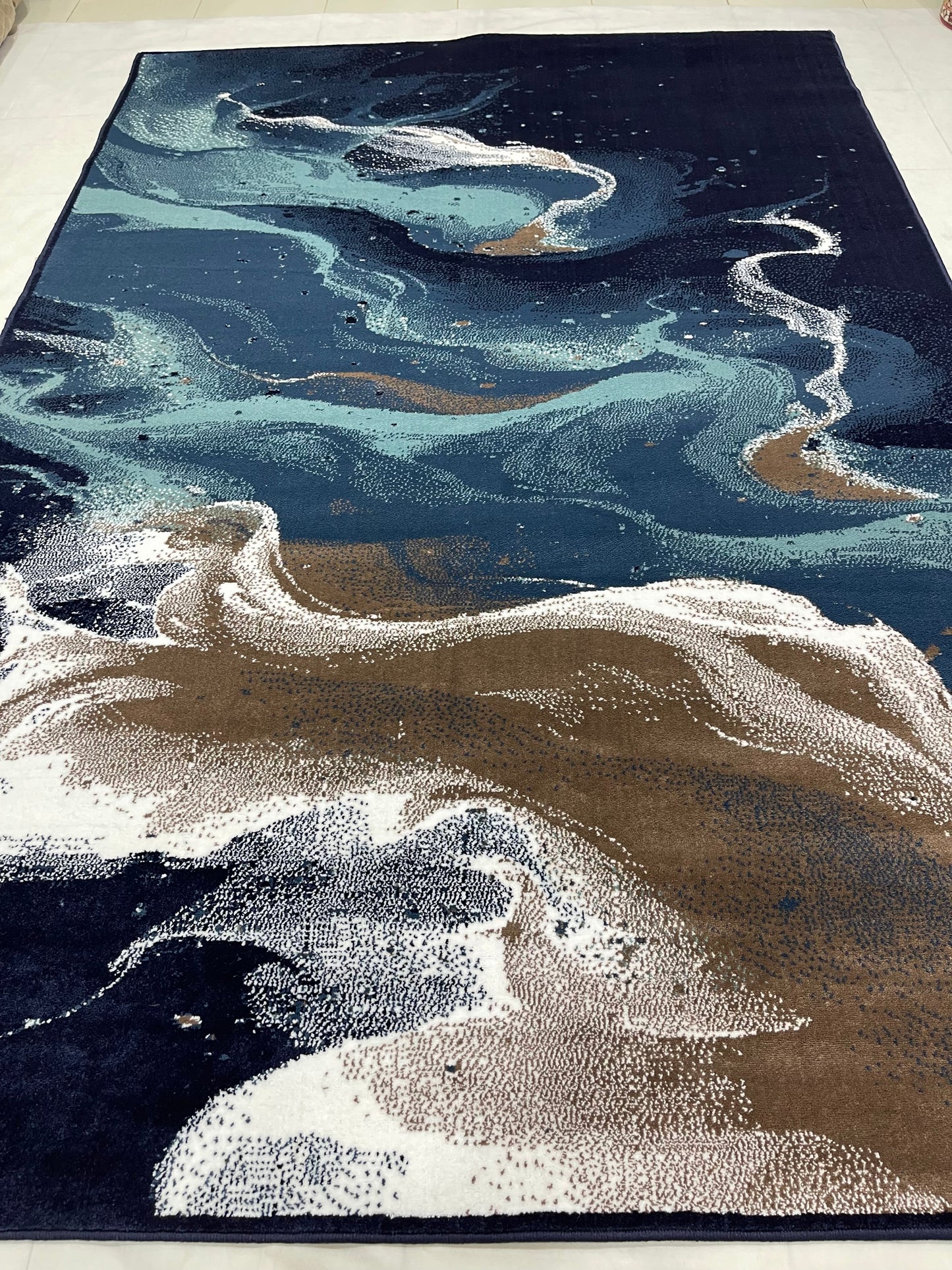 Modern polypropylene Rug,back woven(Article-160- Blue)
Size : 6.6 ft width x 9.6 ft length (200cm x 290cm)