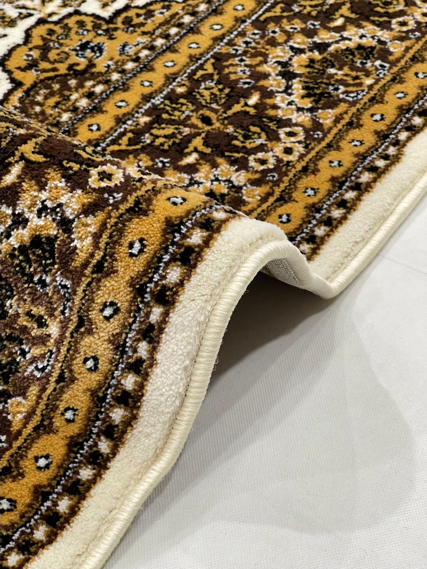 Persian polypropylene Rug,back woven(Article-04-Off white)