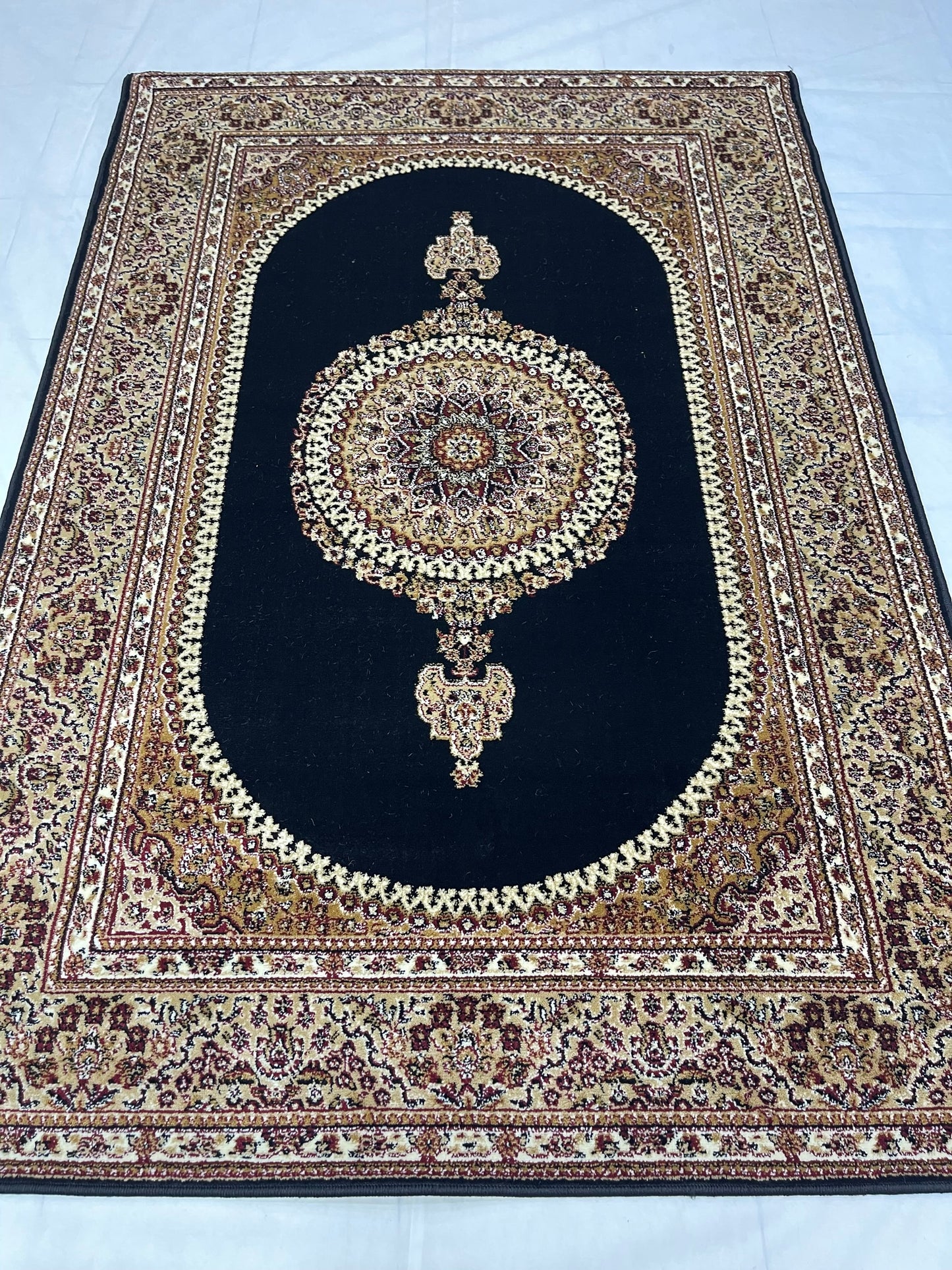 Persian Polypropylene Rug,back woven(Article-22-Black)