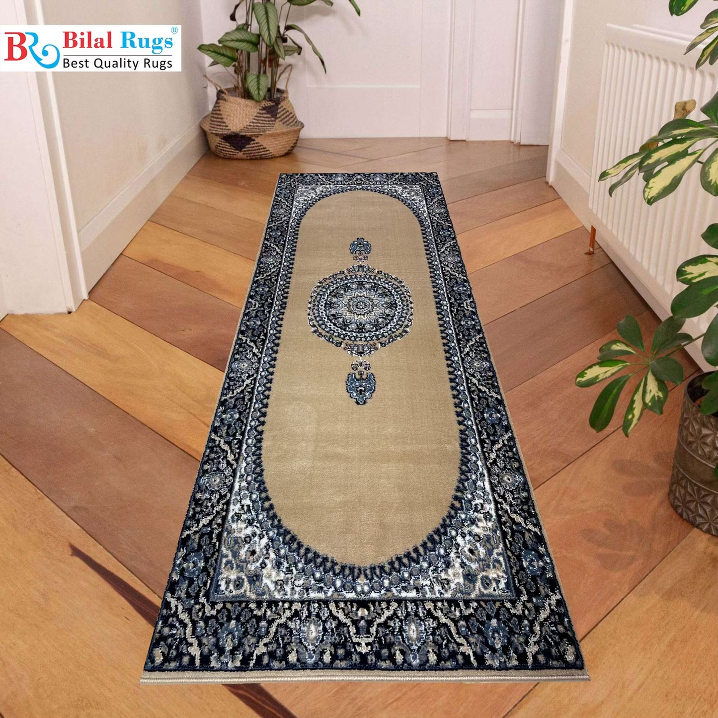 Mink Persian Polypropylene Woven Rug.
Size : 2.6 ft width x 6.6 ft length
(80 cm x 200cm)