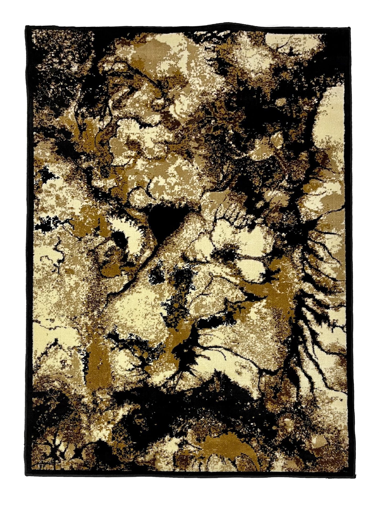 Modern polypropylene Rug,back woven(Article-1302-Black)
Size : 5ft width x 7.3ft length (150cm x 220cm)