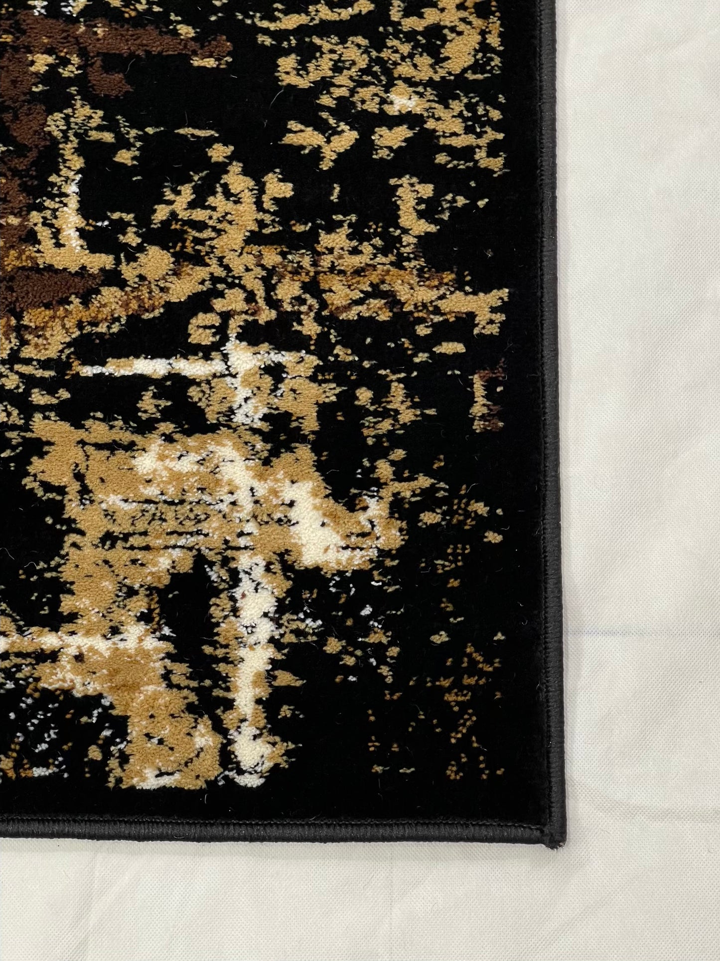 Modern polypropylene Rug,back woven(Article-199-Black)