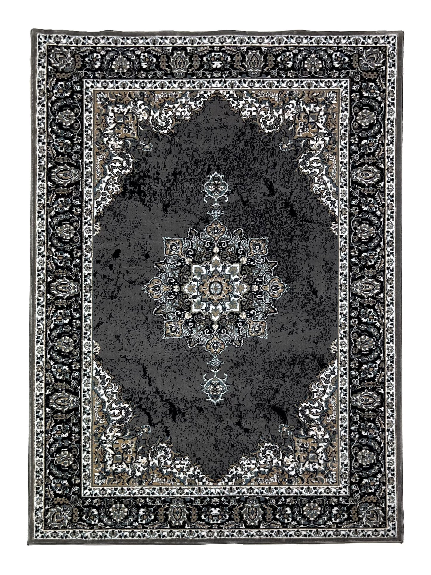 Persian polypropylene Rug,back woven (Article-23-Grey )
size: 6.6 ft width x 9.6 ft length (200cm x 290cm)