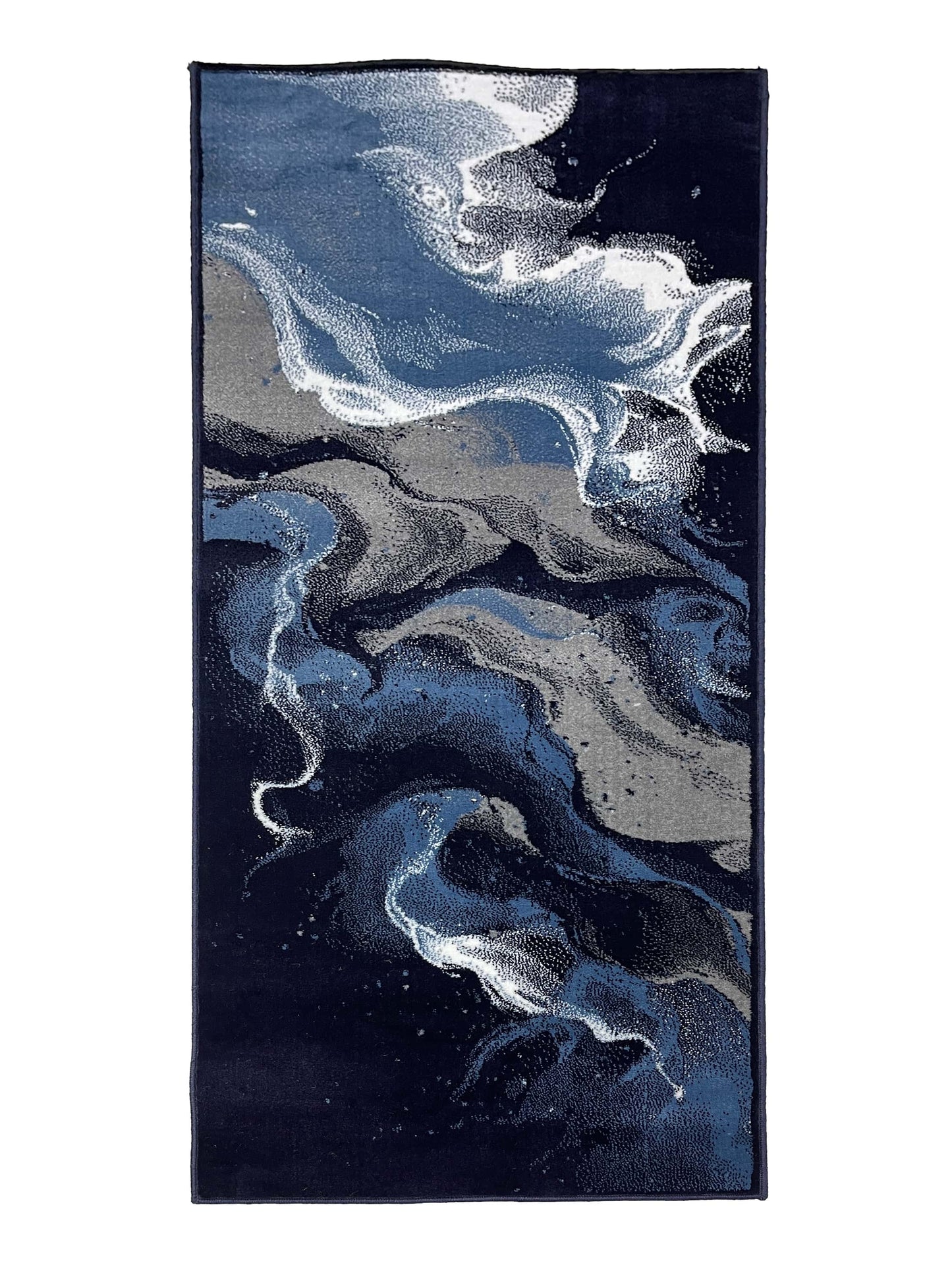 Blue Modern Polypropylene Woven Rug.
Size : 2.6 ft width x 6.6 ft length
(80 cm x 200cm)