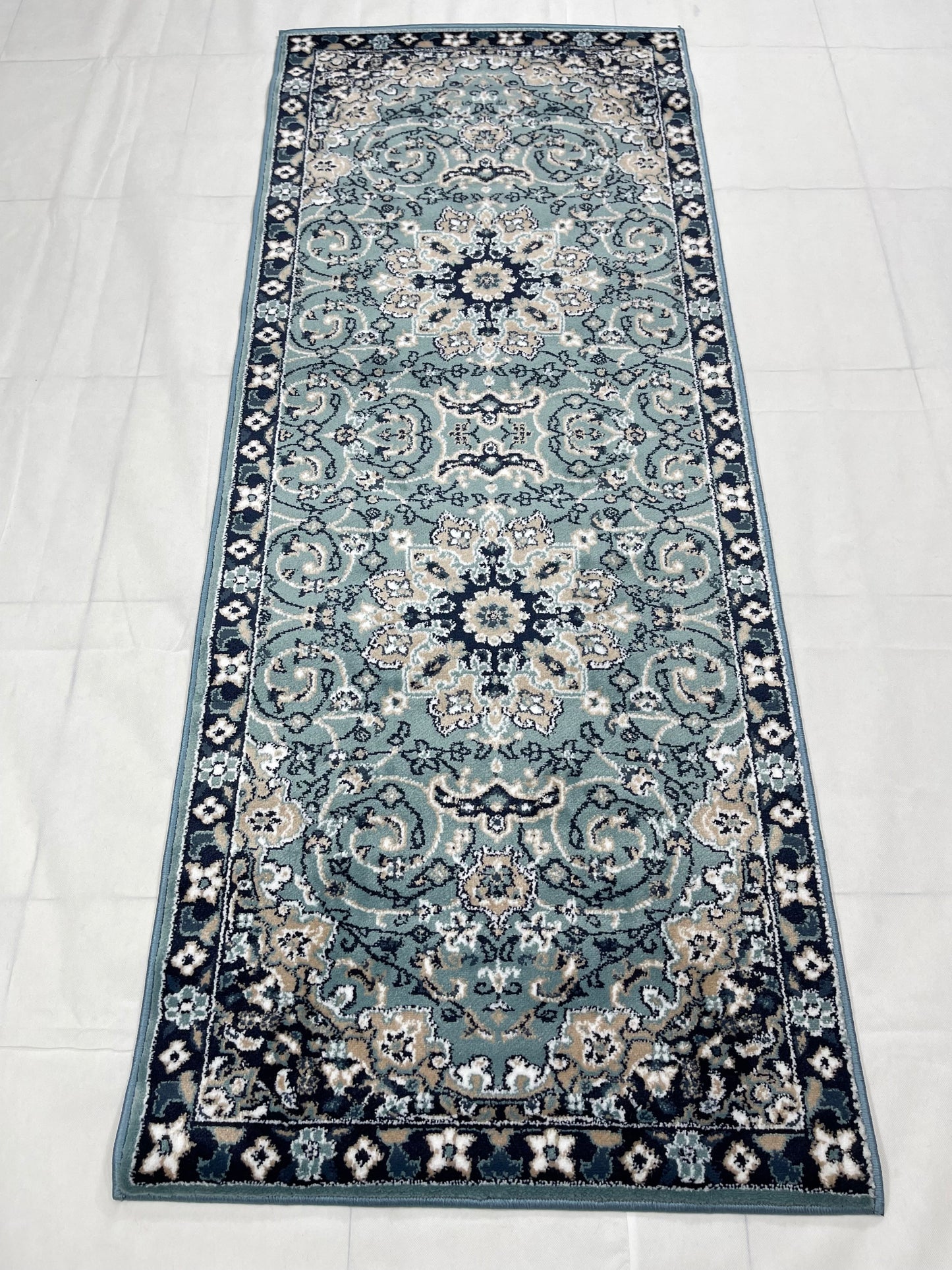 Feroze Persian Polypropylene Woven Rug. Size : 2.6 ft width x 6.6 ft length (80 cm x 200cm)