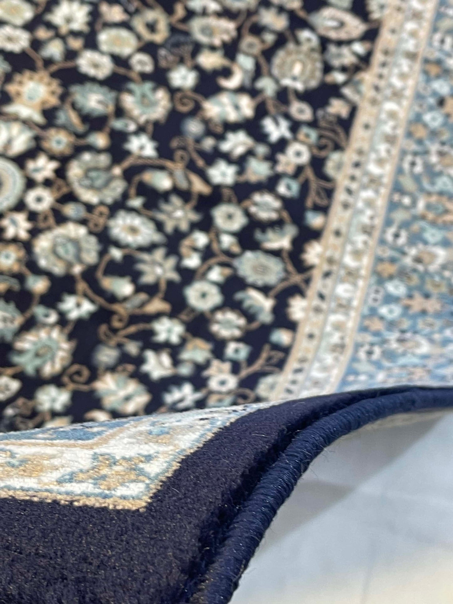 All over Persian polypropylene Rug,back woven(Article-140-Blue)