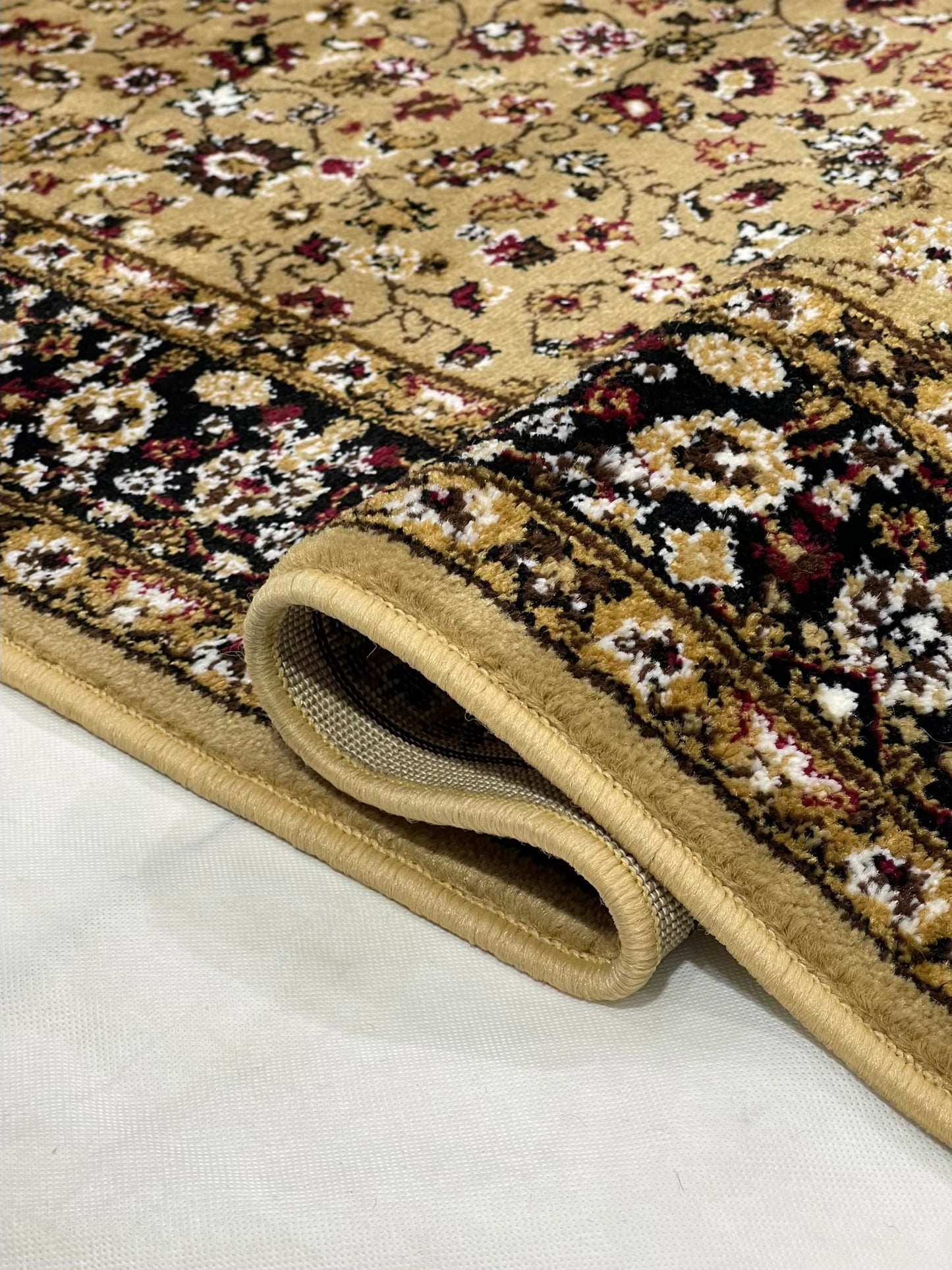 Persian Polypropylene Rug,Woven Back
(Article-140-Beige)
Size : 4 ft width x 5.6 ft length (120 cm x 170 cm)