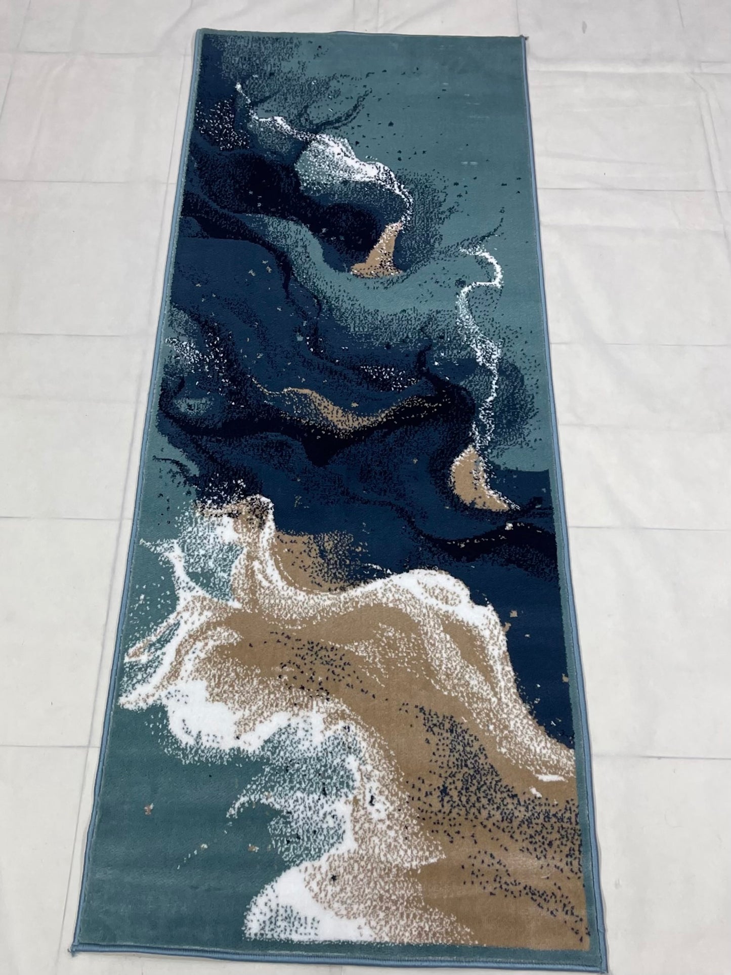 Feroze Modern Polypropylene Woven Rug. Size : 2.6 ft width x 6.6 ft length (80 cm x 200cm)