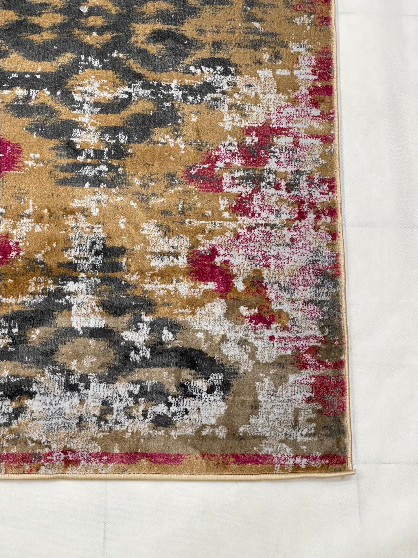 Modern Turkish Silk , Woven Back (Article-1302-Beige ,Multi) Size : 5 ft width x 7.3 ft length