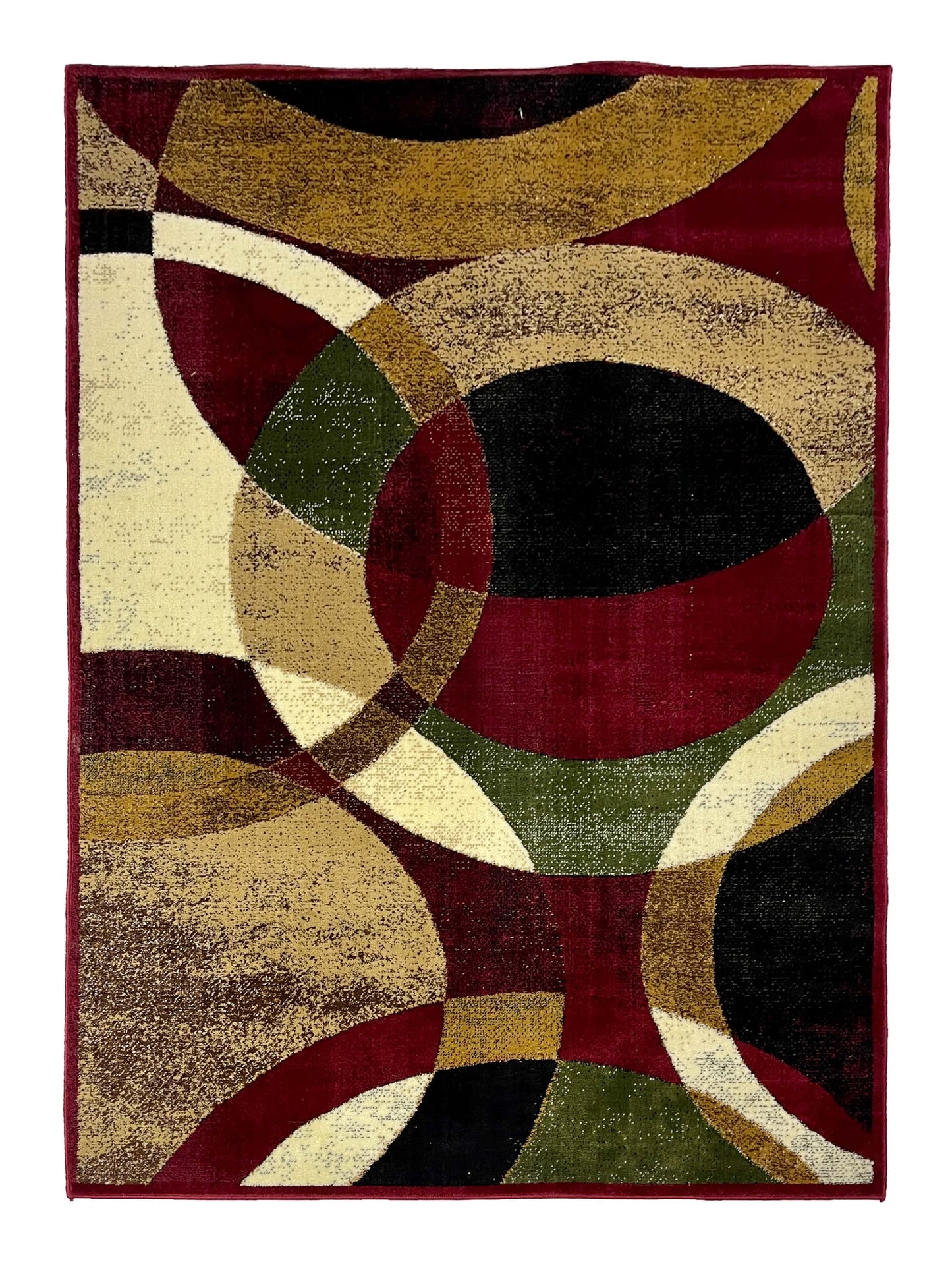 Modern polypropylene Rug,back woven(Article-1627-Red)
Size : 5ft width x 7.3ft length (150cm x 220cm)