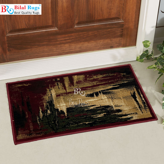 Modern Red Polypropylene Woven Door Mat.
Size : 40 cm x 75 cm