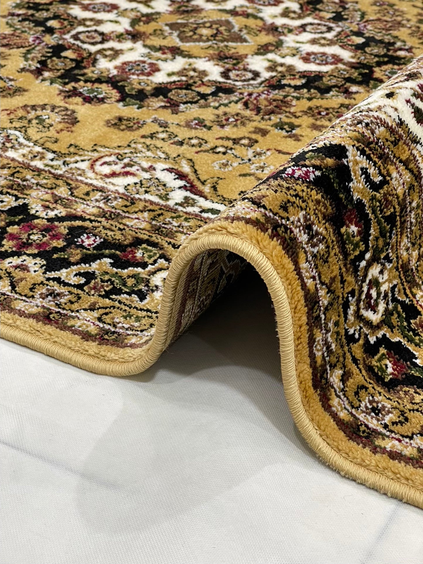 Persian Polypropylene Rug,back woven(Article-55-Gold)
Size : 5ft width x 7.3ft length (150cm x 220cm)