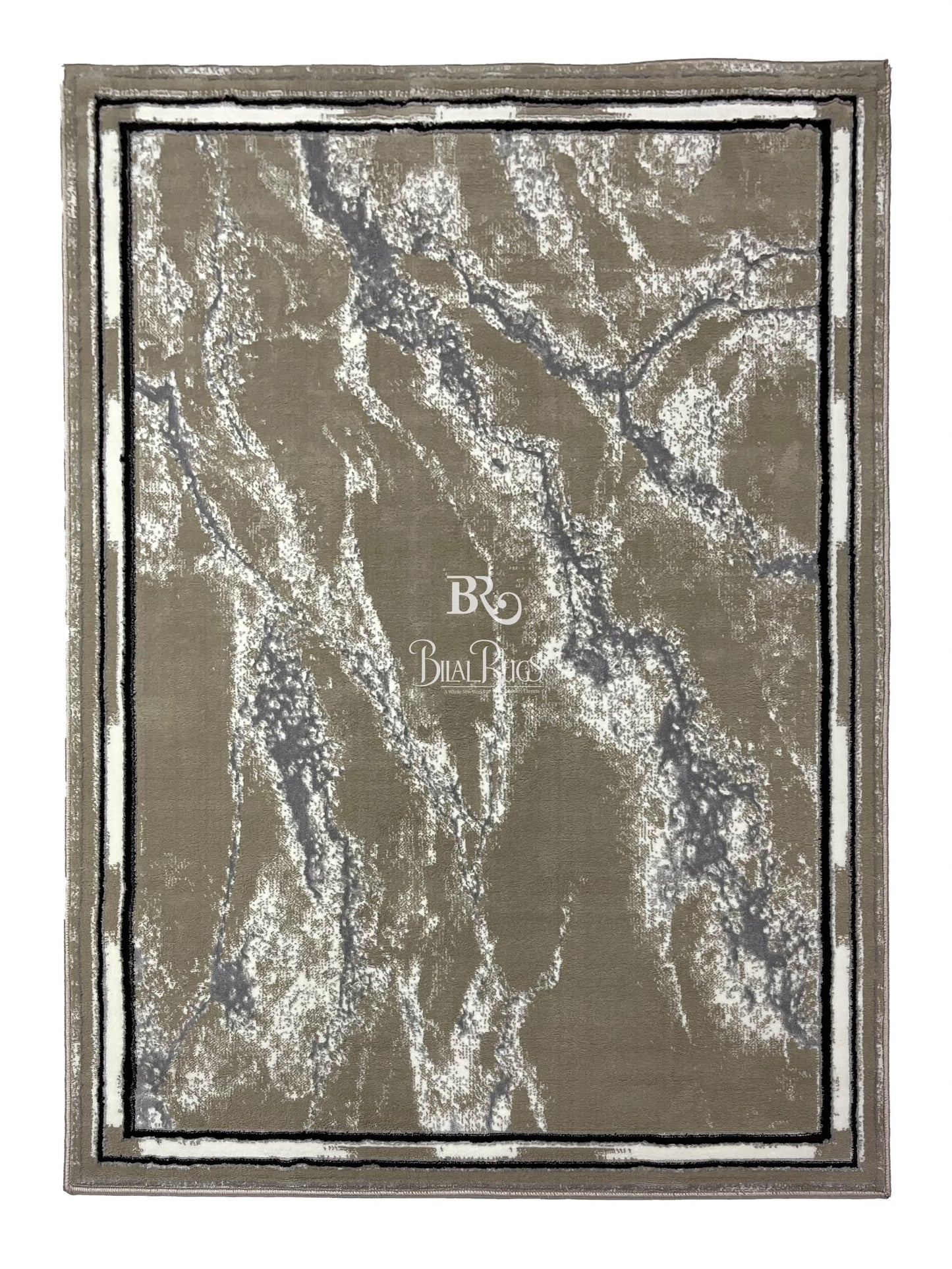Pakistani Silk Woven Rug.(Article-1555-Light Beige) Size : 4 ft width x 5.6 ft length