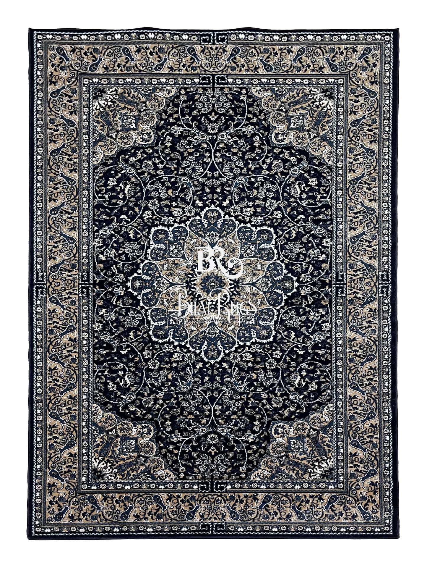 Persian polypropylene Rug,back woven(Article-19-Blue)