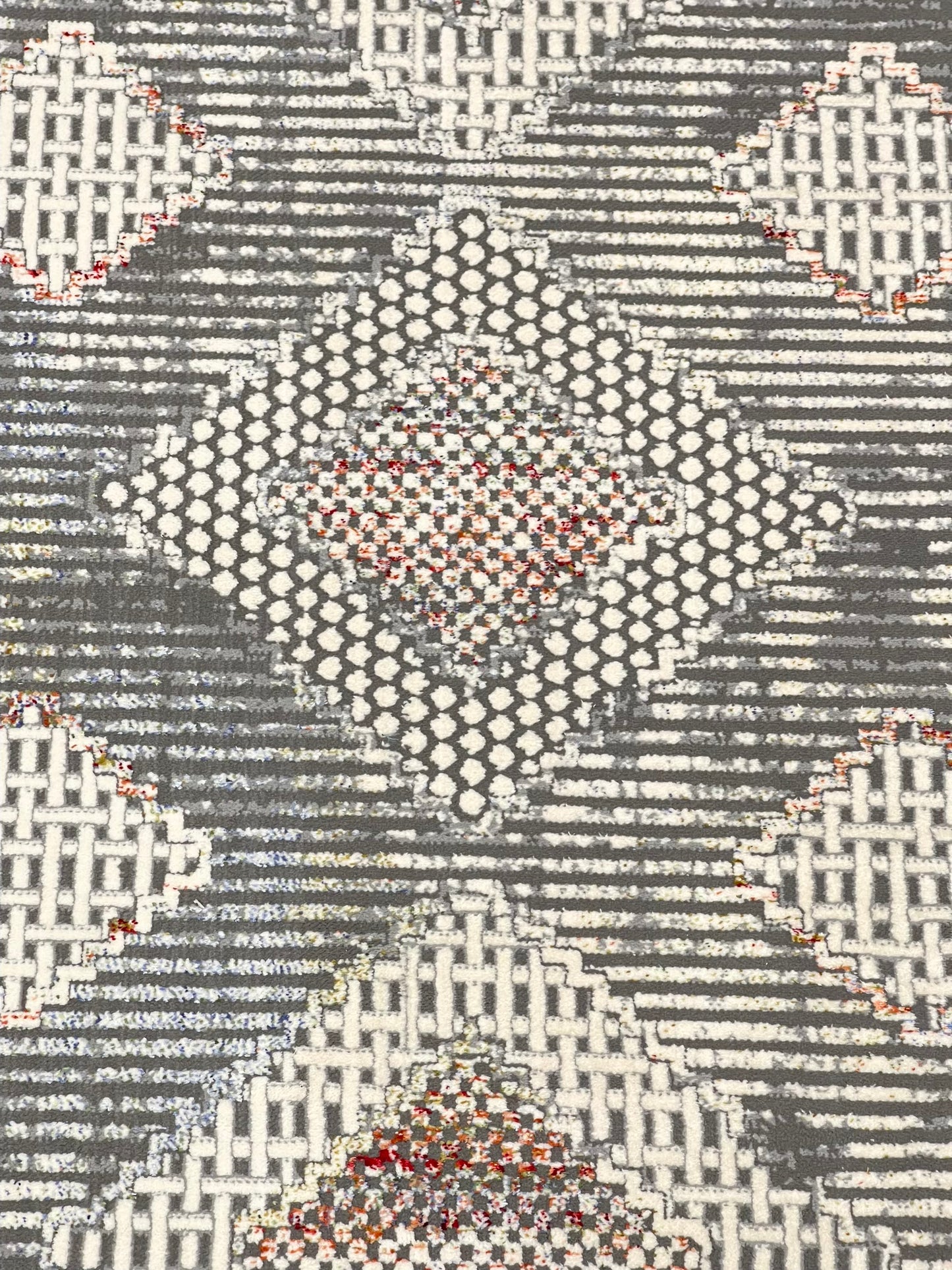 Irani viscose Rug , Woven Back Article-312-Grey Size : 3 ft width x 5 ft length (100 cm x 150cm)