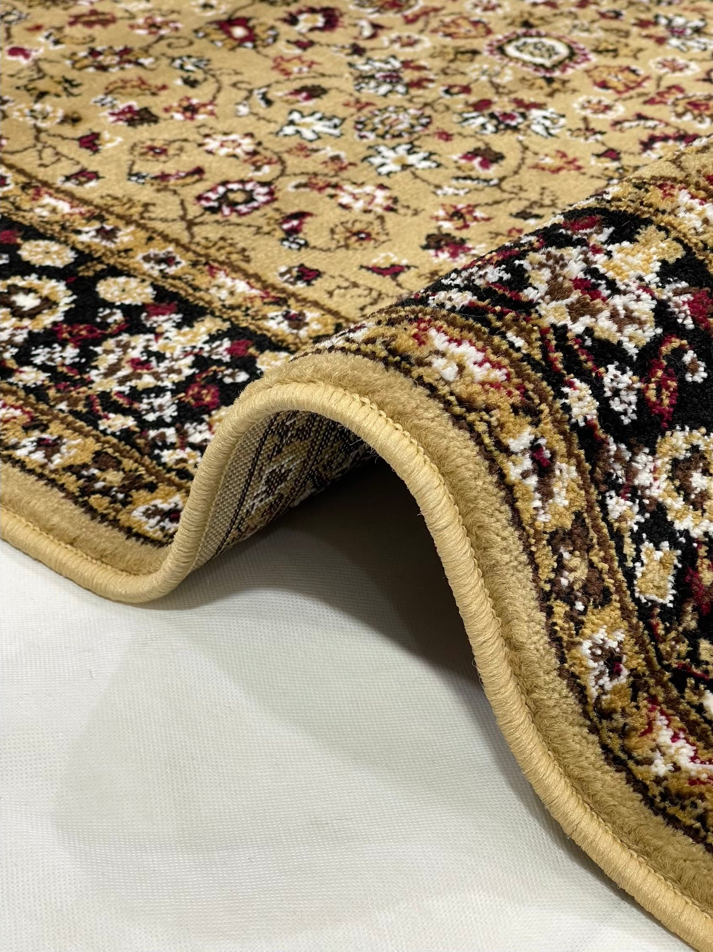 Persian Polypropylene Rug,Woven Back
(Article-140-Beige)
Size : 4 ft width x 5.6 ft length (120 cm x 170 cm)