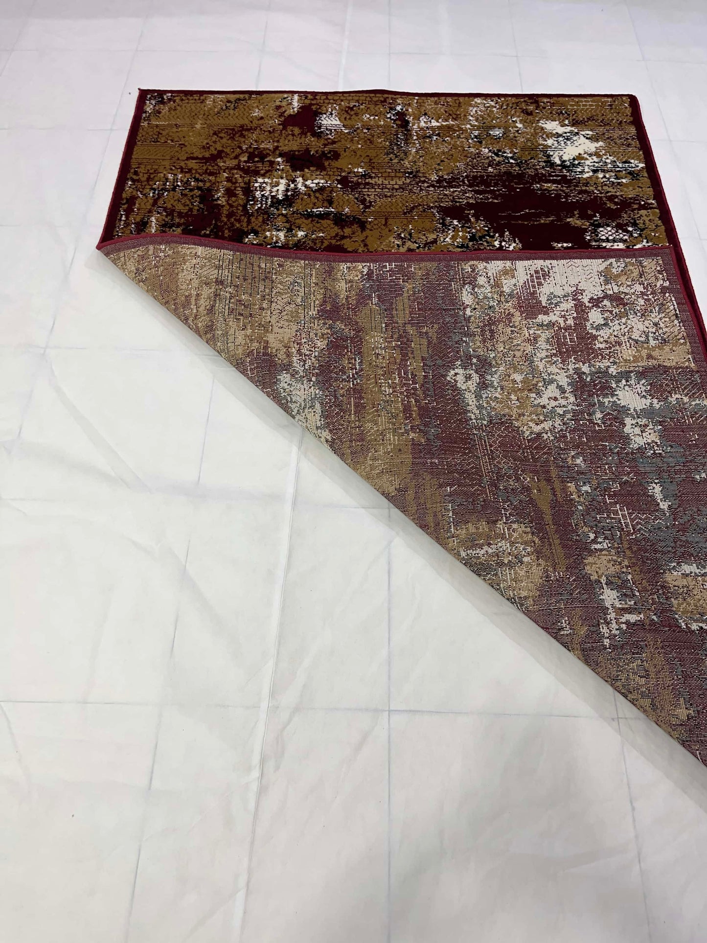 Modern polypropylene Rug,back woven(Article-129-Red)