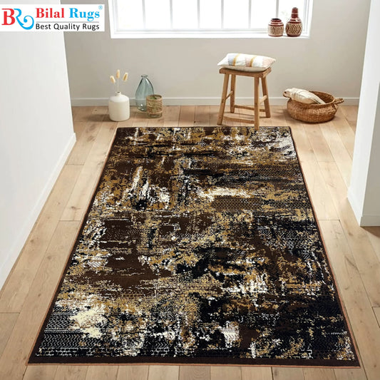 Modern polypropylene Rug,back woven(Article-1280-Brown)
Size : 5ft width  x 7.3ft length (150cm x 220cm)