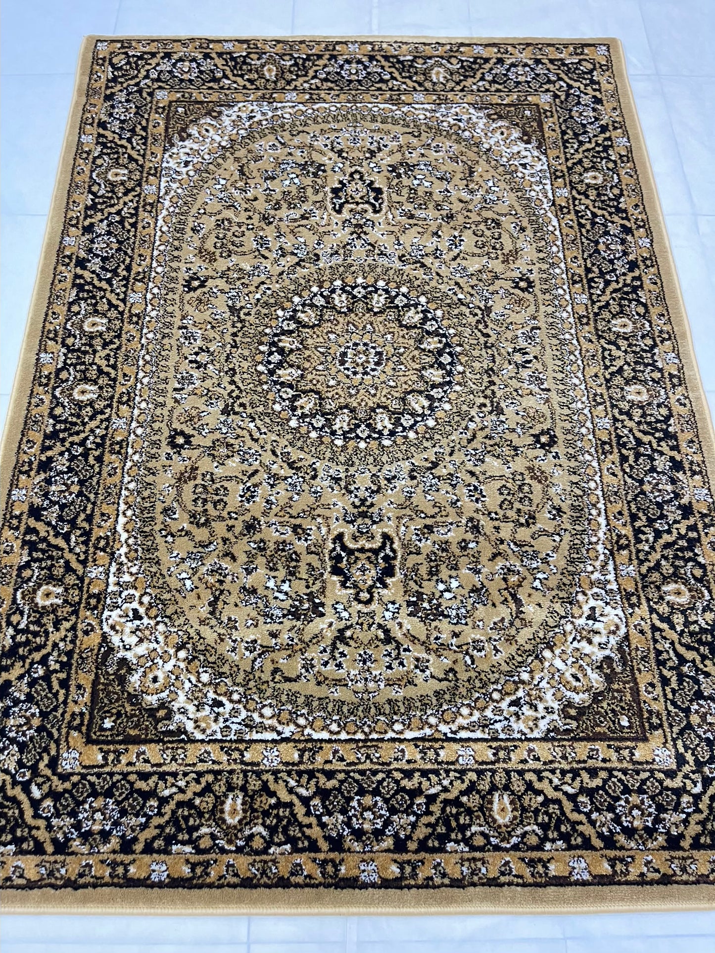 Persian polypropylene Rug,back woven(Article-22-Beige)