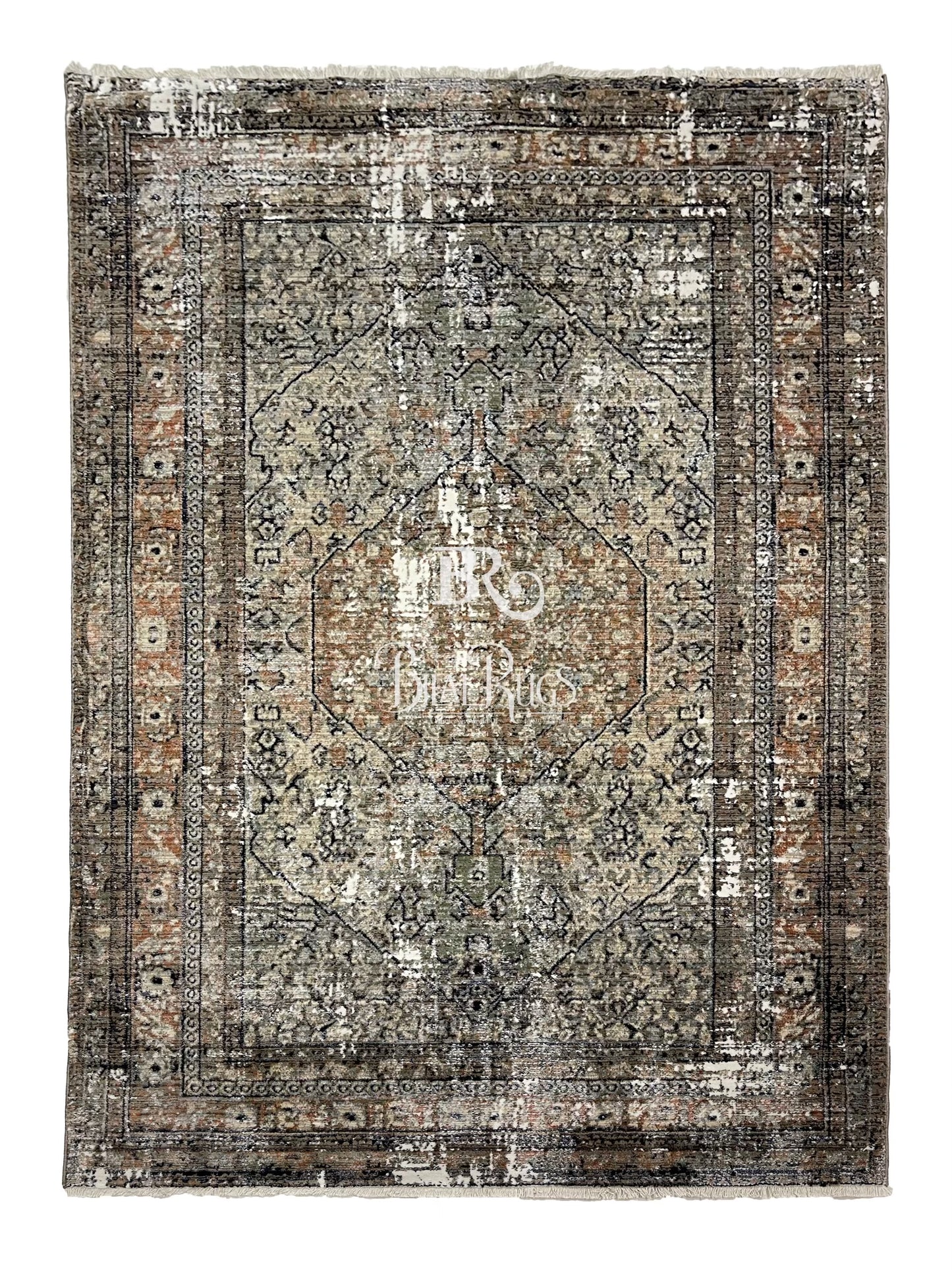 Turkish Polypropylene Silk. Woven Back (Article-1670-Multi )
Size : 5ft width x 7.3ft length (150cm x 220cm)