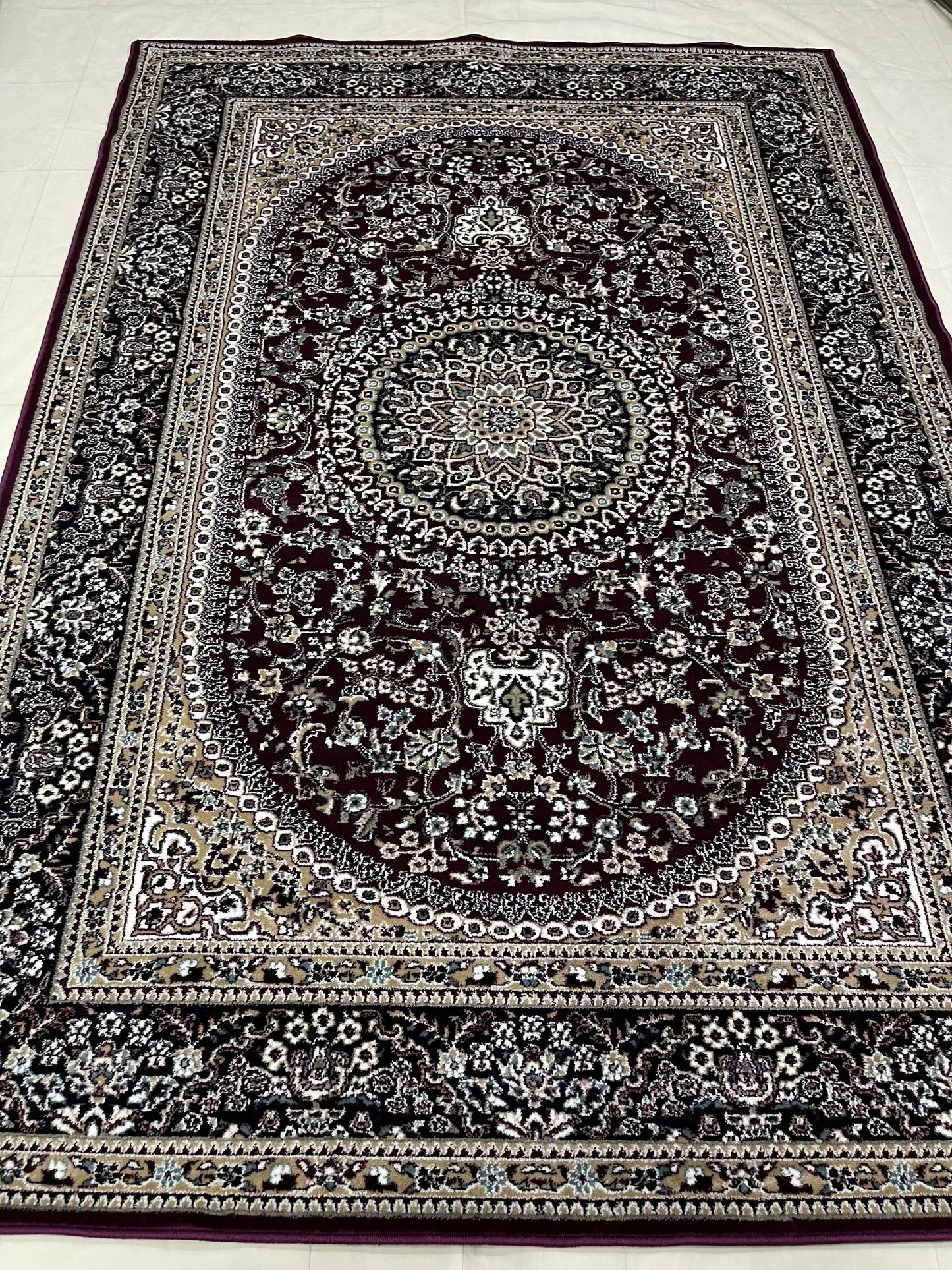 Persian polypropylene Rug,back woven(Article-22-Purple)
Size : 6.6 ft width x 9.6 ft length (200cm x 290cm)