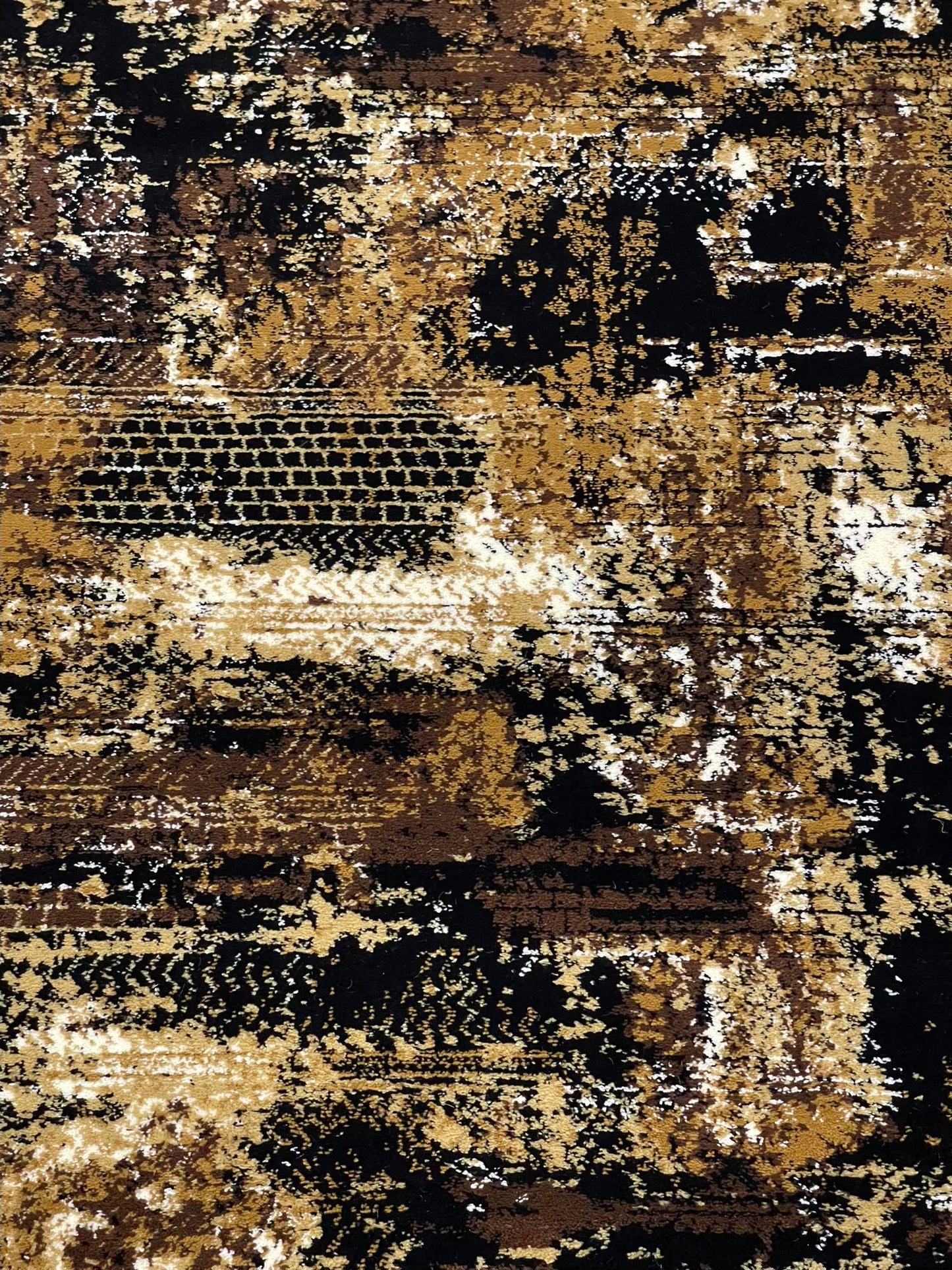 Modern polypropylene Rug,back woven(Article-199-Black)