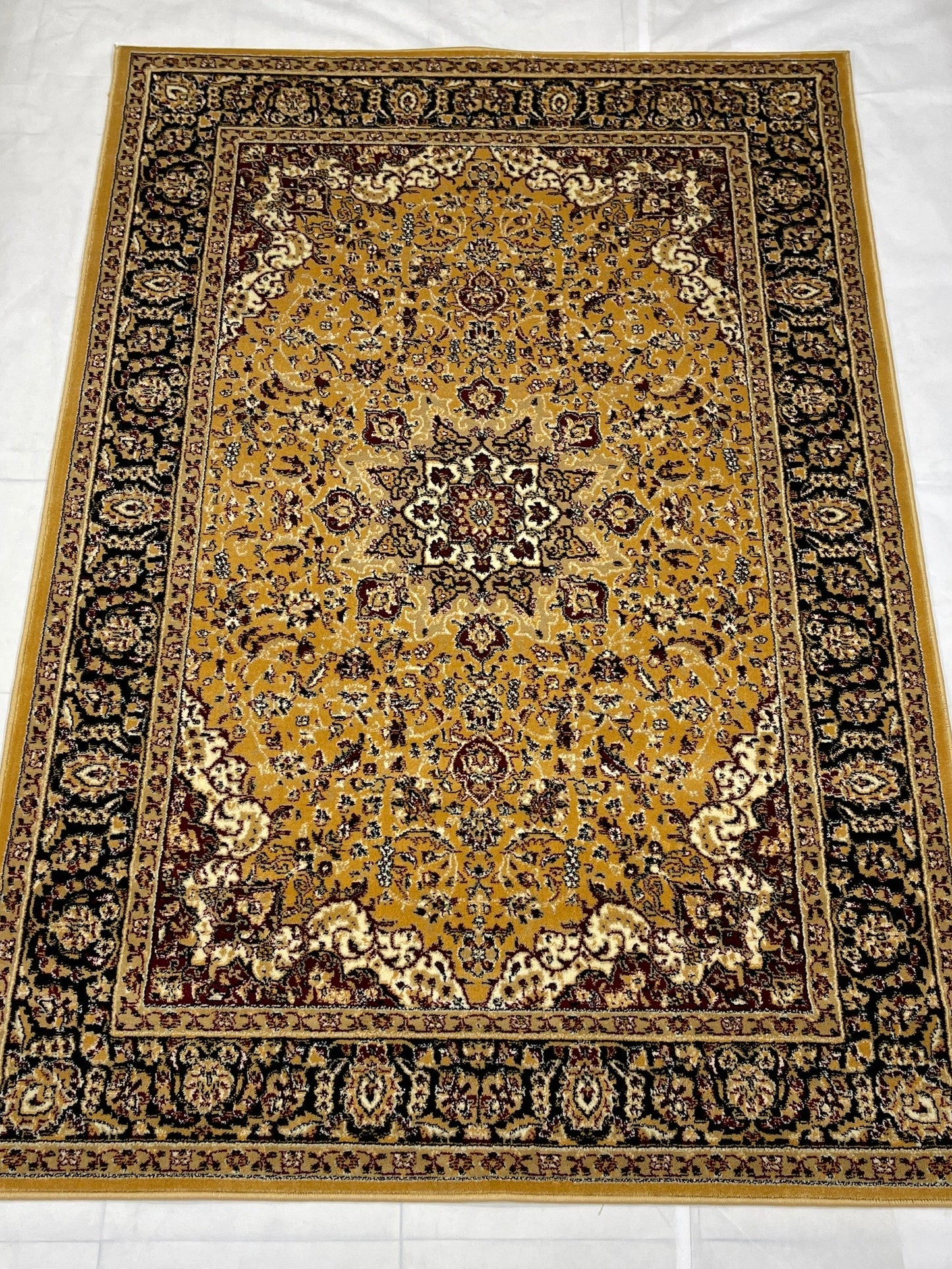Persian polypropylene Rug,back woven(Article-20-Gold)
Size : 5ft width x 7.3ft length (150cm x 220cm)