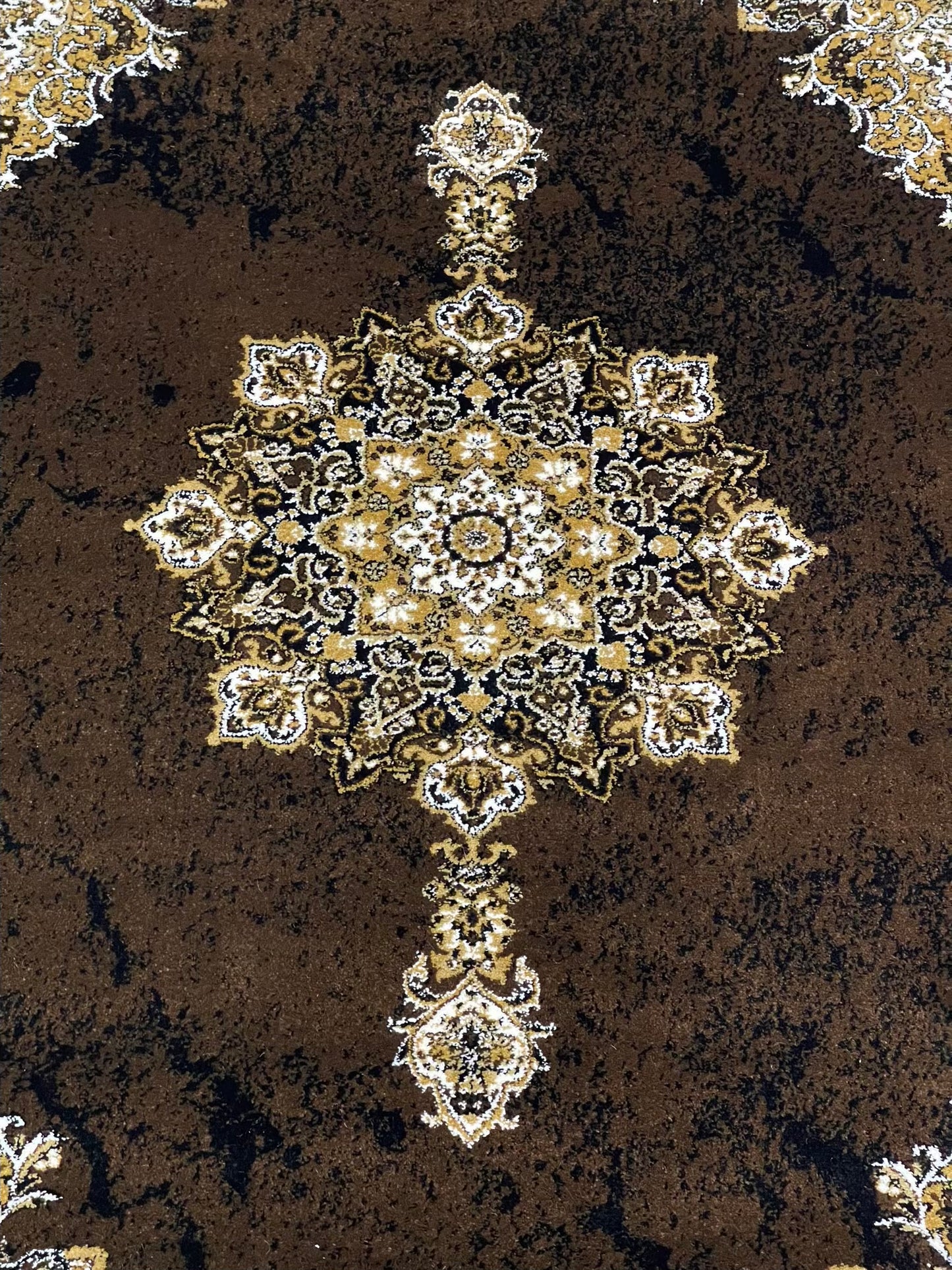 Persian polypropylene Rug,back woven(Article-1078-Brown)
Size : 6.6 ft width x 9.6 ft length (200cm x 290cm)