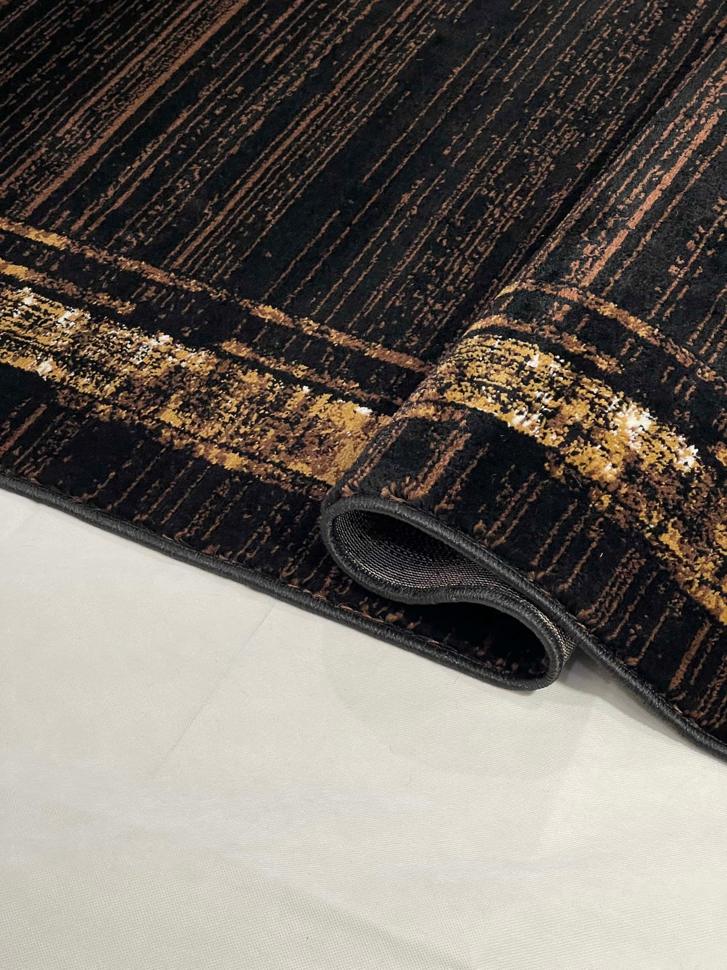 Modern polypropylene Rug,back woven(Article-1212-Black)