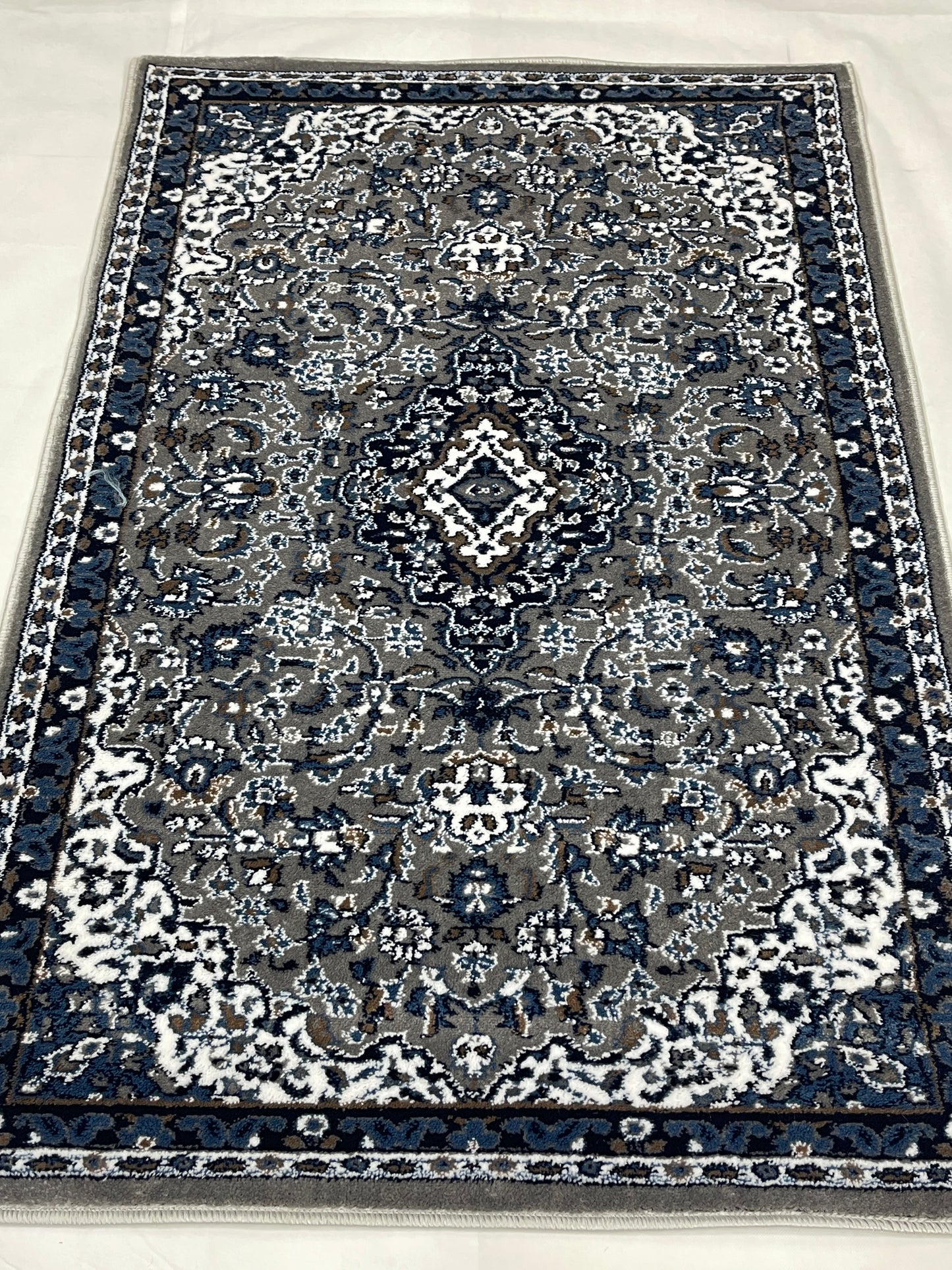 Persian Polypropylene Rug,Woven Back (Article-01-Grey) Size : 3 ft width x 5 ft length (100cm x 150 cm)