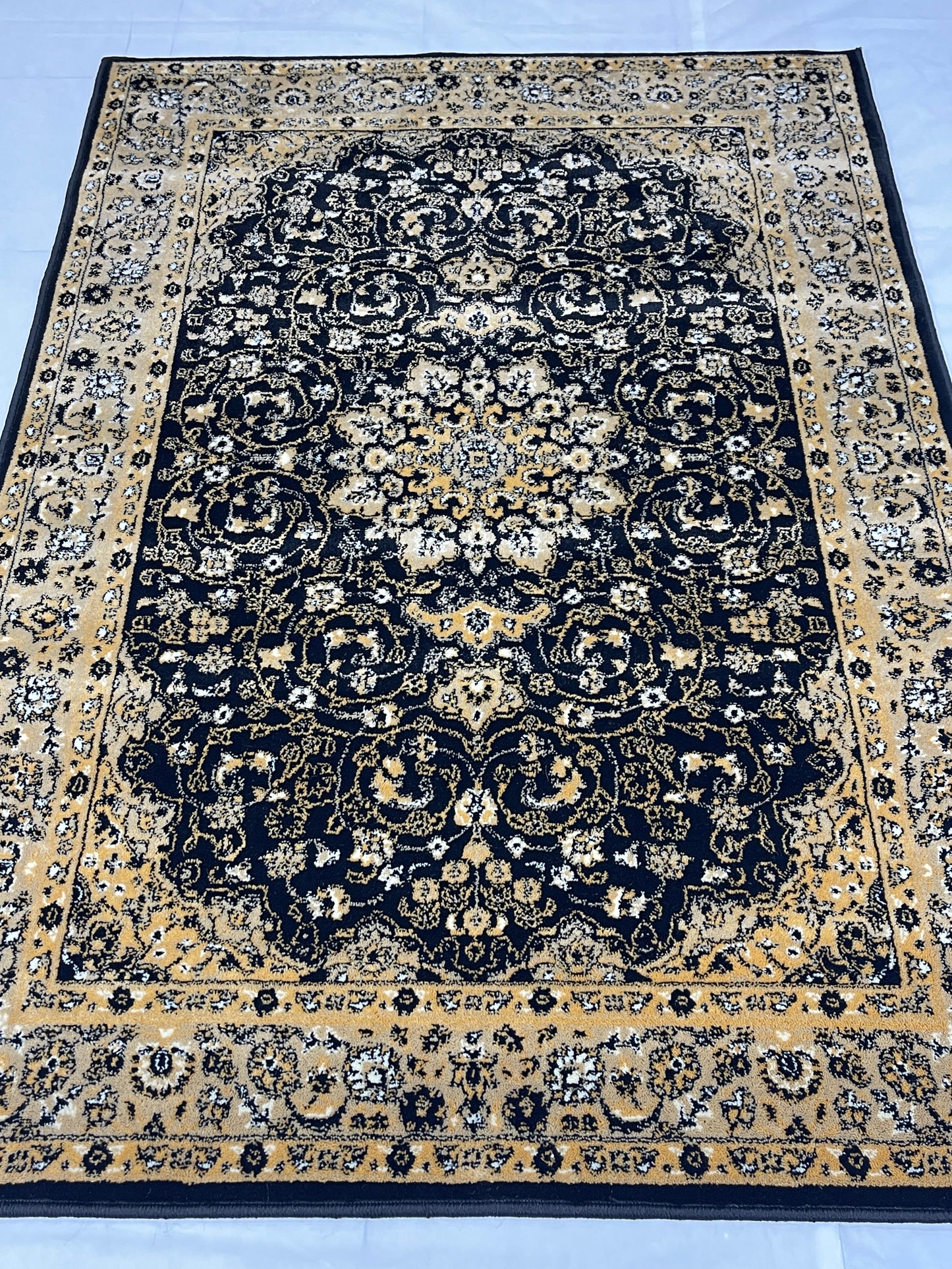 Persian polypropylene Rug,back woven
(Article-19-Black)