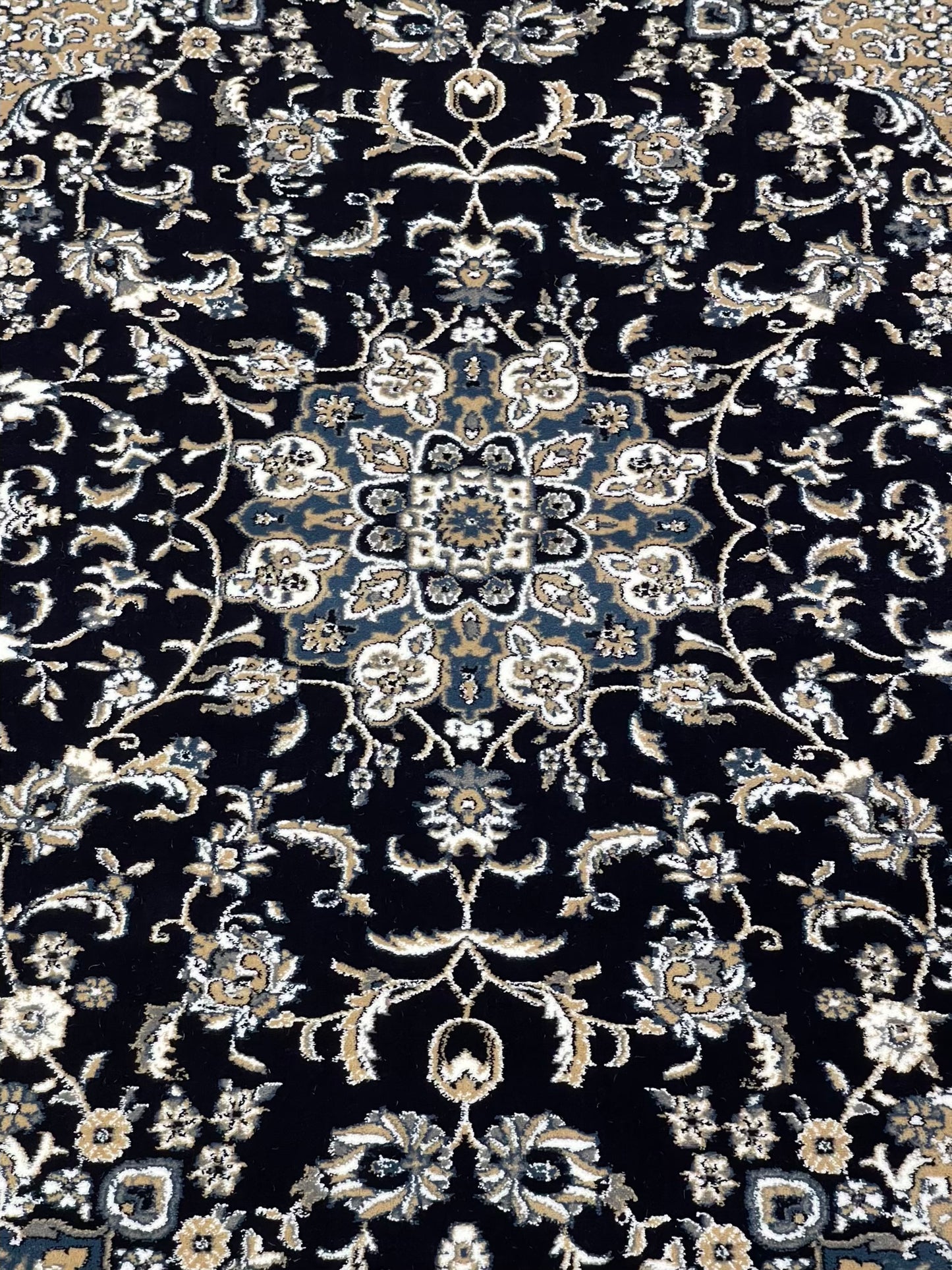 Persian polypropylene Rug,back woven(Article-51-Blue)