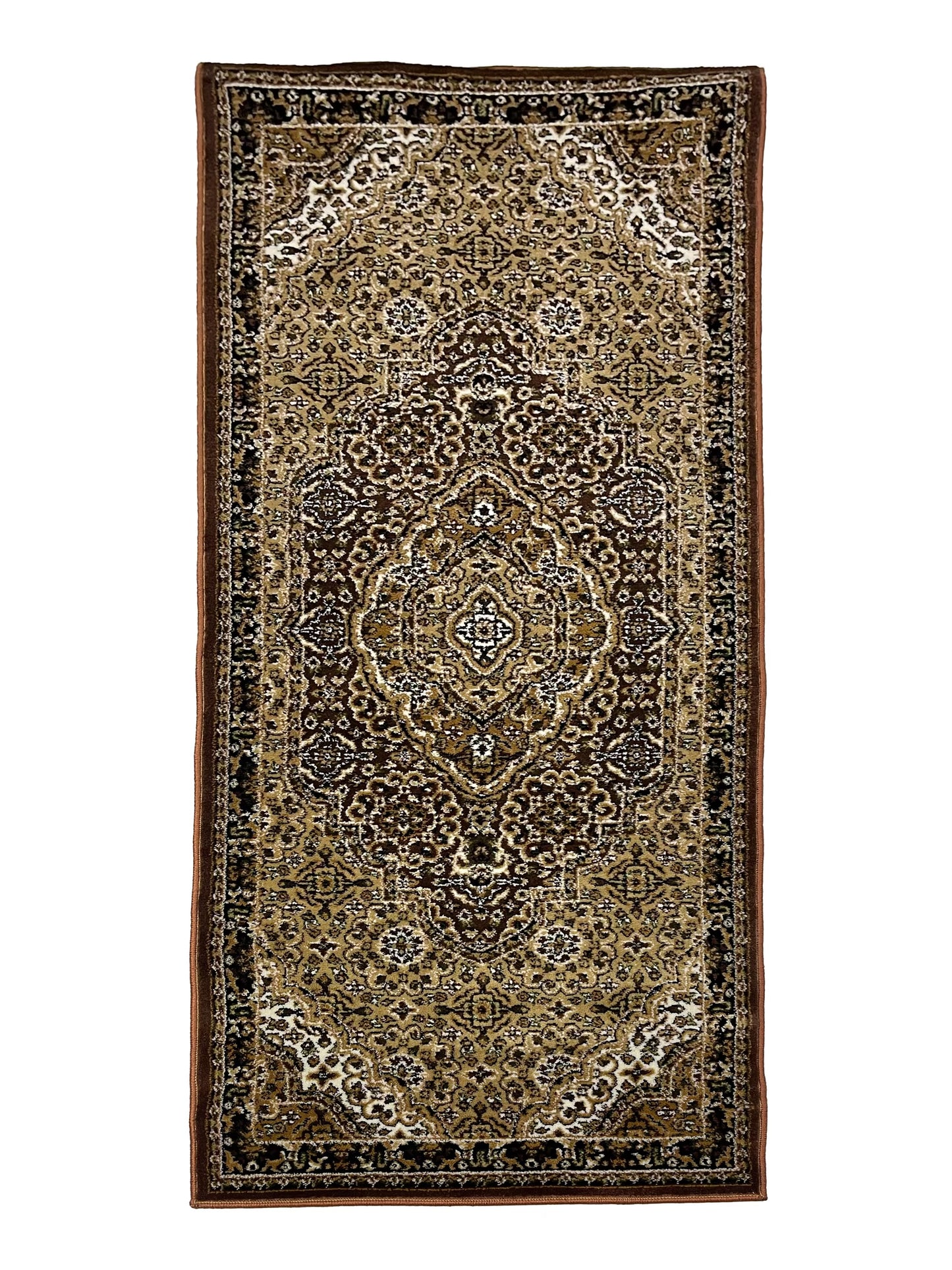 Brown Persian Polypropylene Woven Rug.
Size : 2.6 ft width x 6.6 ft length
(80 cm x 200cm)