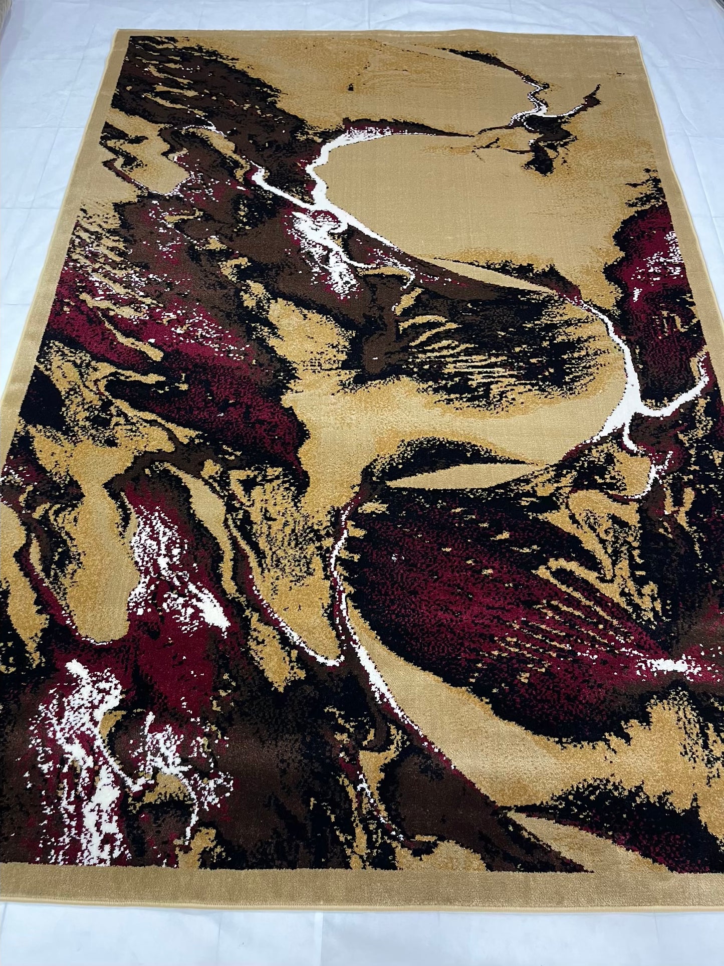Modern polypropylene Rug,back woven(Article-1765-Beige)