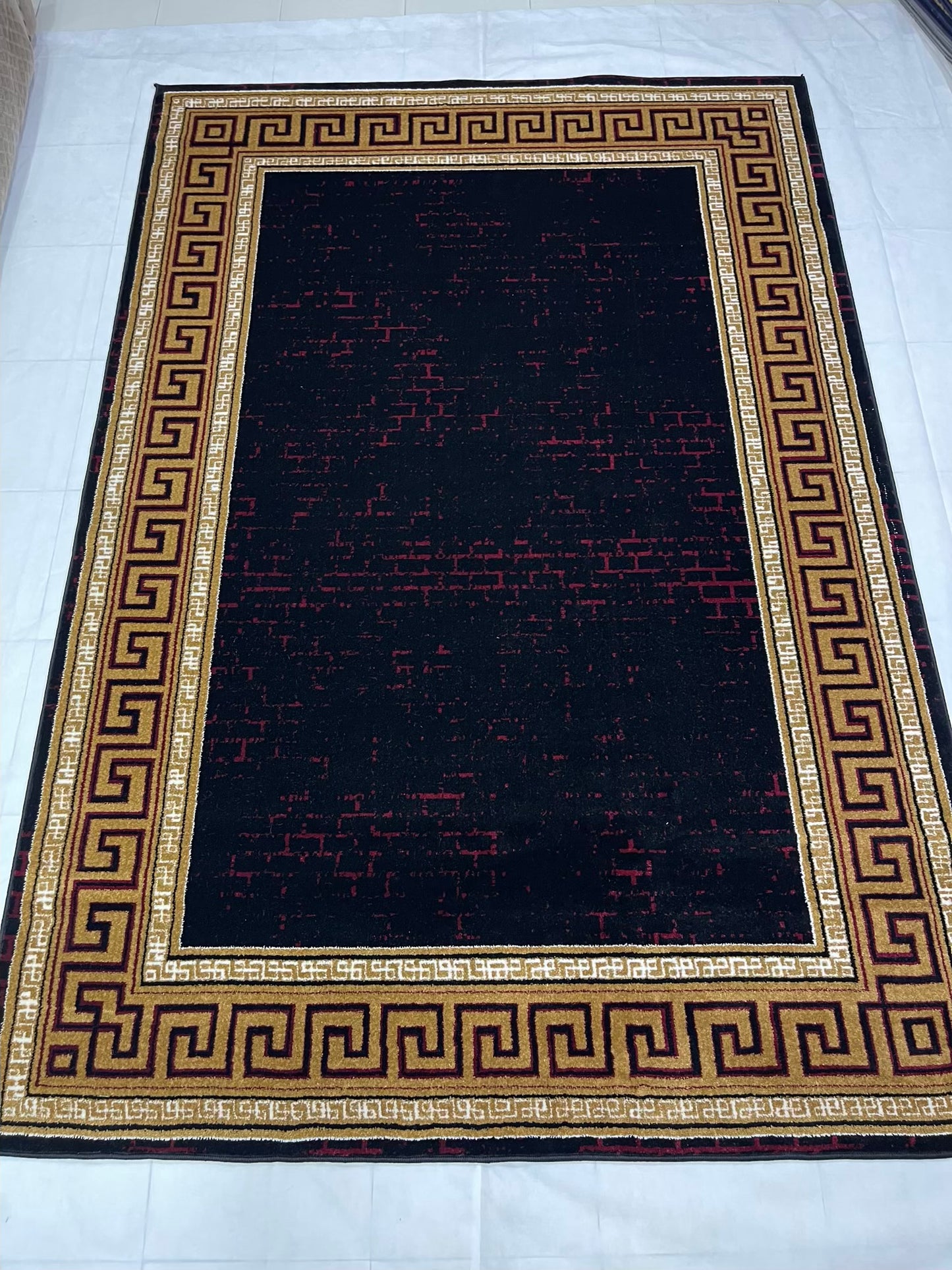 Modern  polypropylene Rug,back woven(Article-1736-Black)