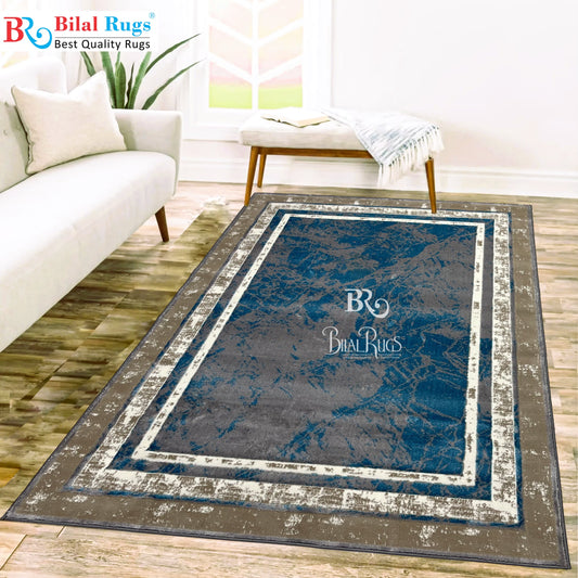 Pakistani Silk Woven Rug.(Article-1463-Grey , Feroze) Size : 5ft width  x 7.3ft length (150cm x 220cm)