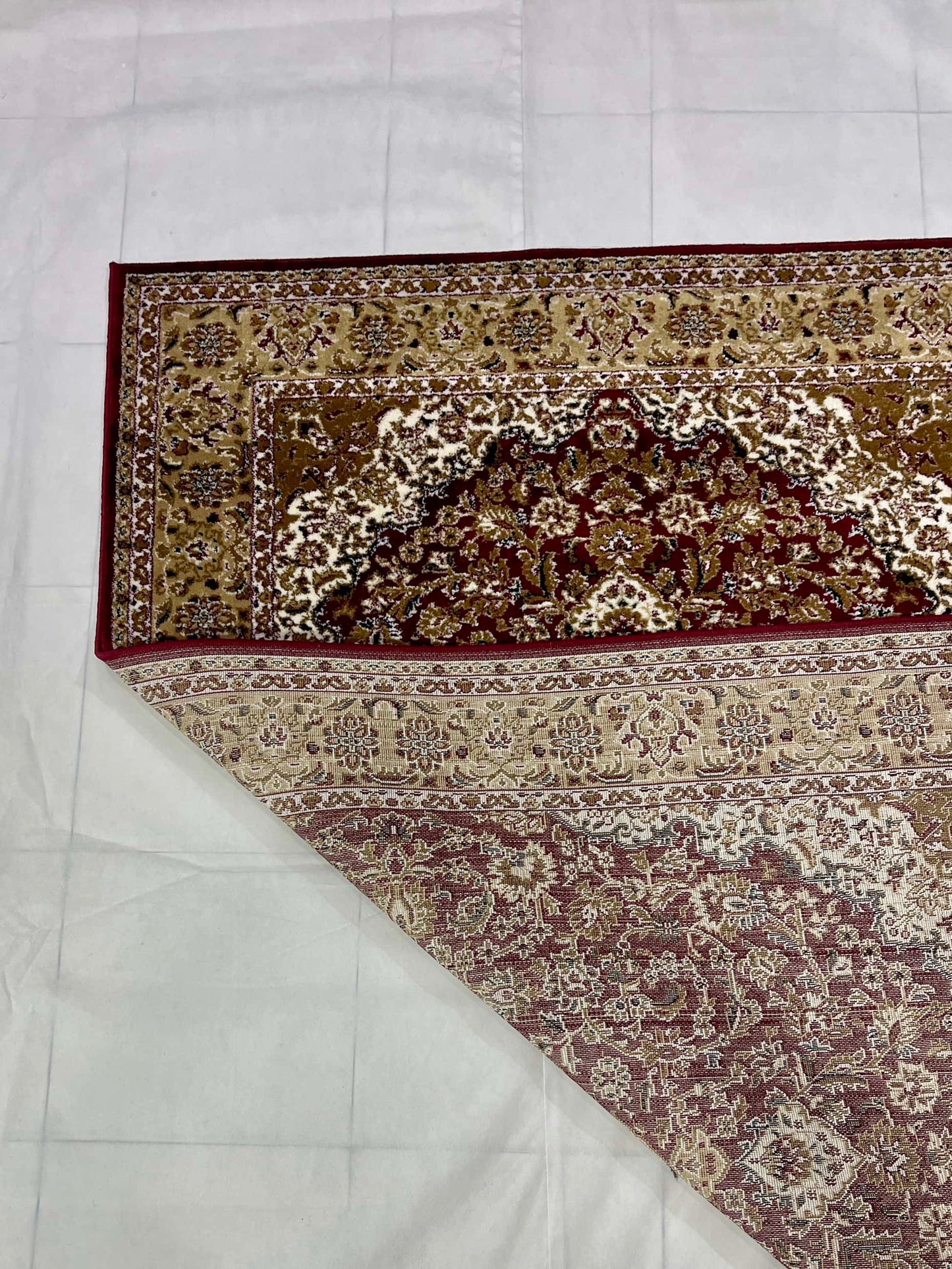 Persian polypropylene Rug,back woven (Article-01-Red)