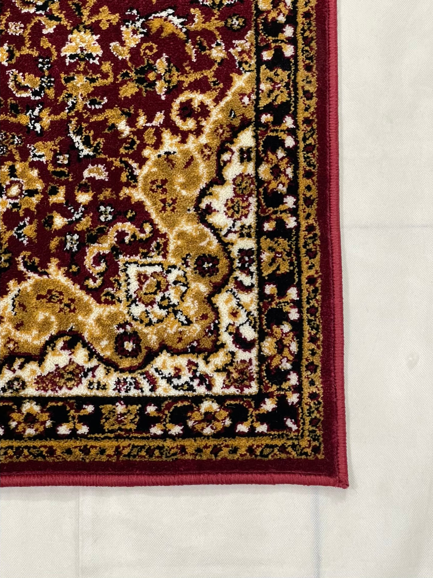 Red Persian Polypropylene Woven Runner. Size : 2.6 ft width x 6.6 ft length