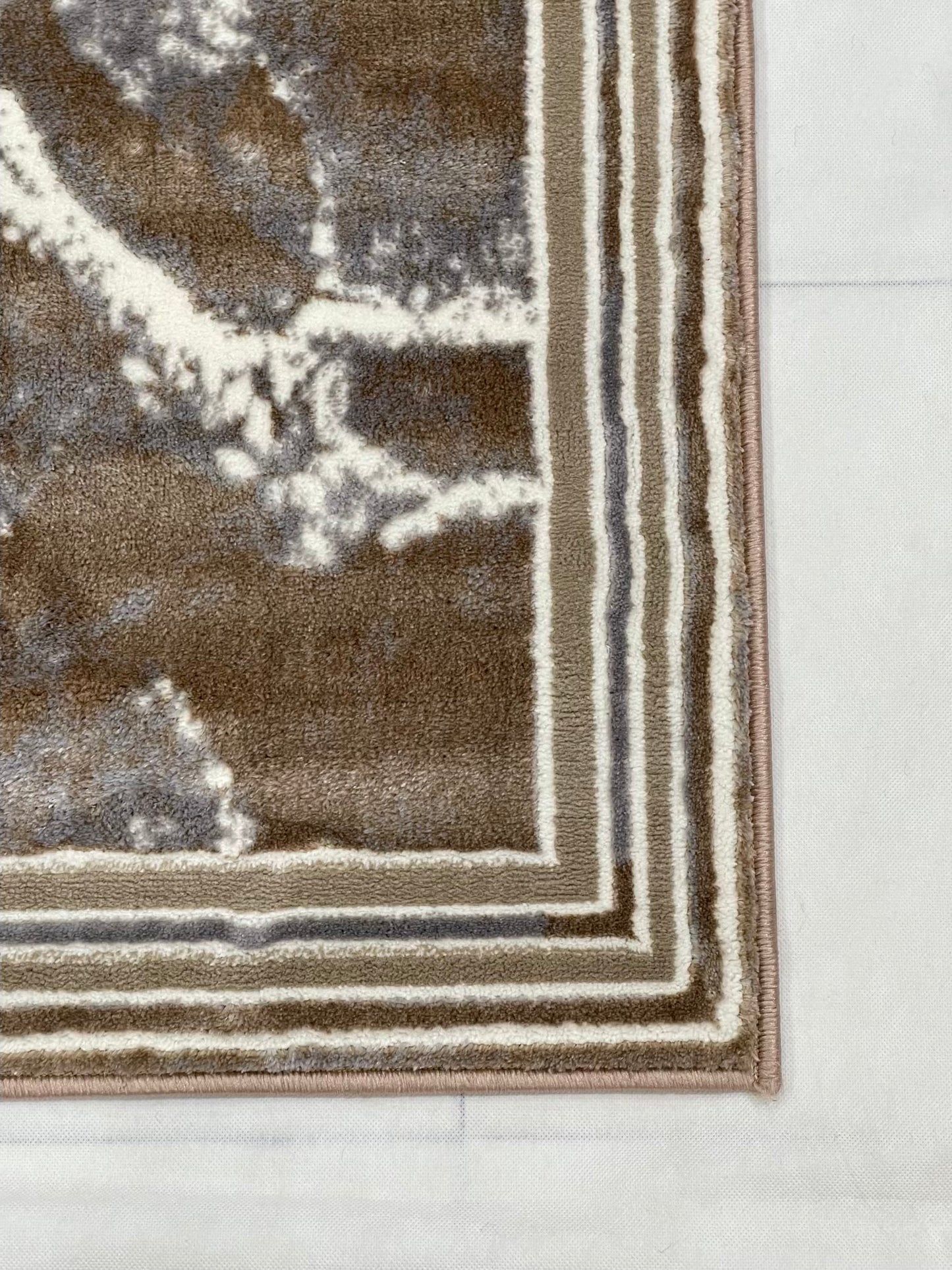 Pakistani Silk Woven Rug.(Article-1556-Light Beige) Size : 4 ft width x 5.6 ft length