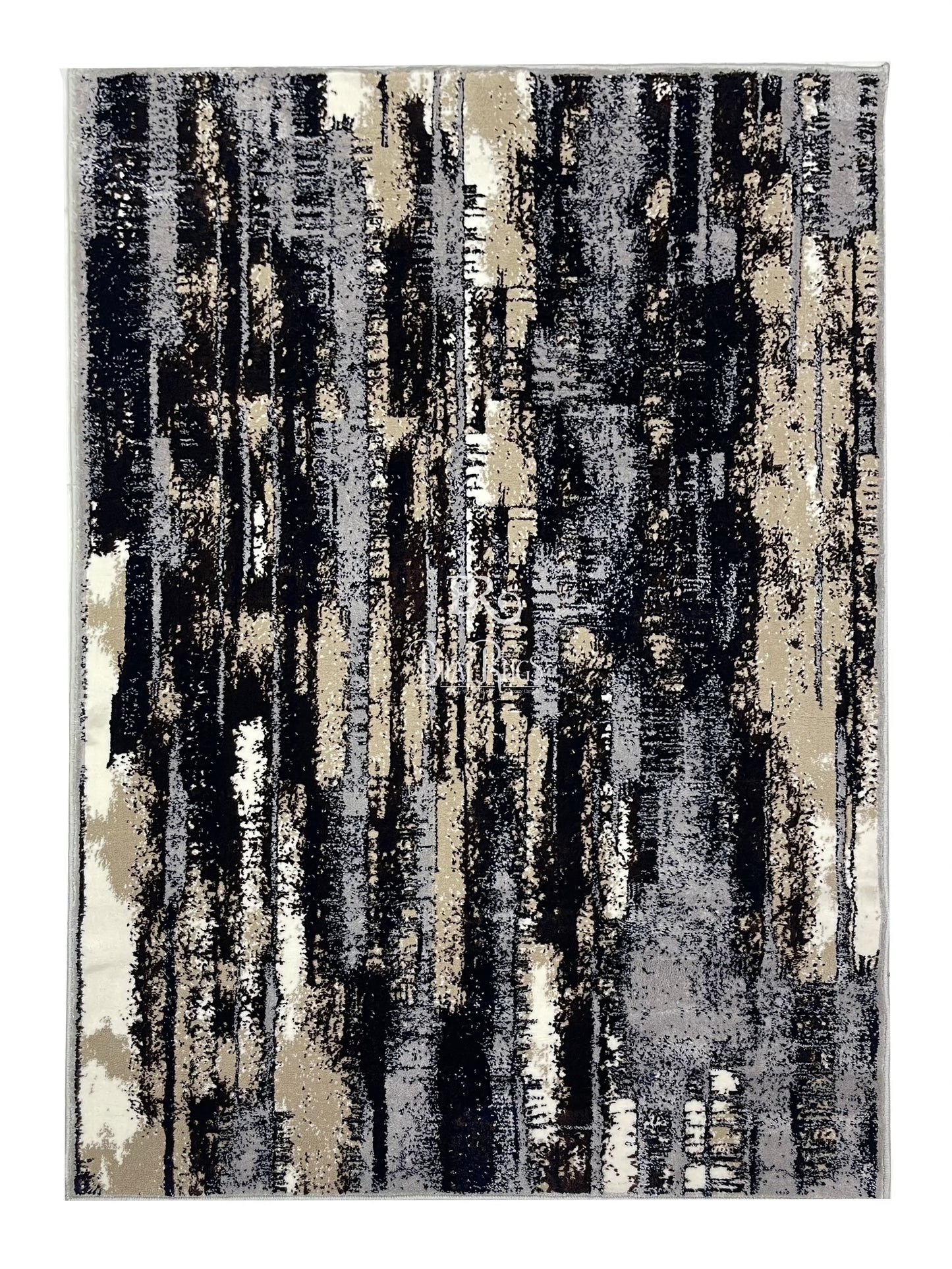 Pakistani Silk Woven Rug.(Article-1554-Grey) Size : 4 ft width x 5.6 ft length