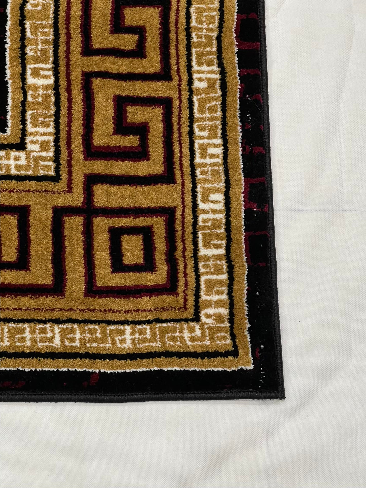 Modern  polypropylene Rug,back woven(Article-1736-Black)