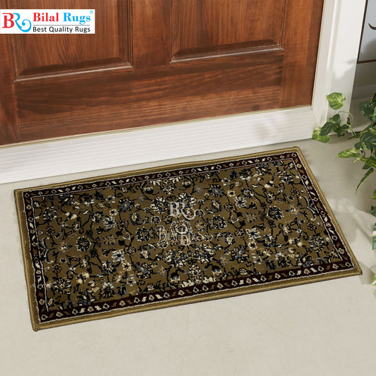Beige Polypropylene Woven Mat.
Size : 40 cm width x 75 cm length